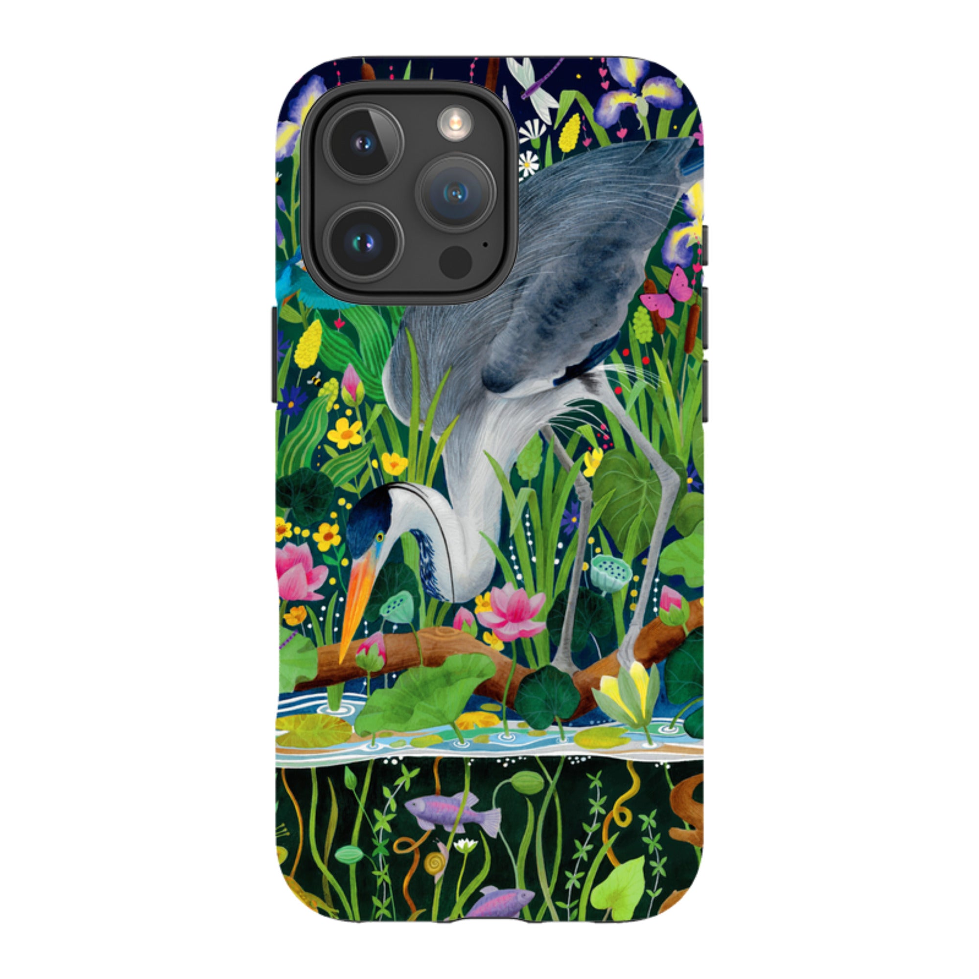 iPhone Tough Case - Heron Fishing By Bex Parkin