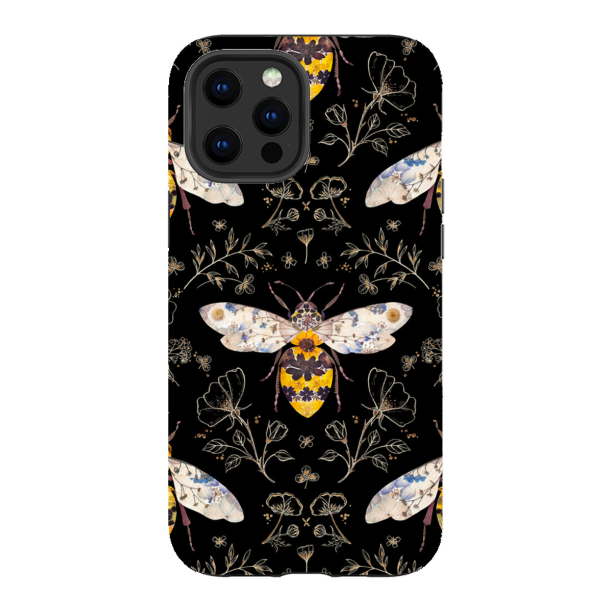 iPhone Tough Case - Midnight Bumble Bee By Helen Ahpornsiri