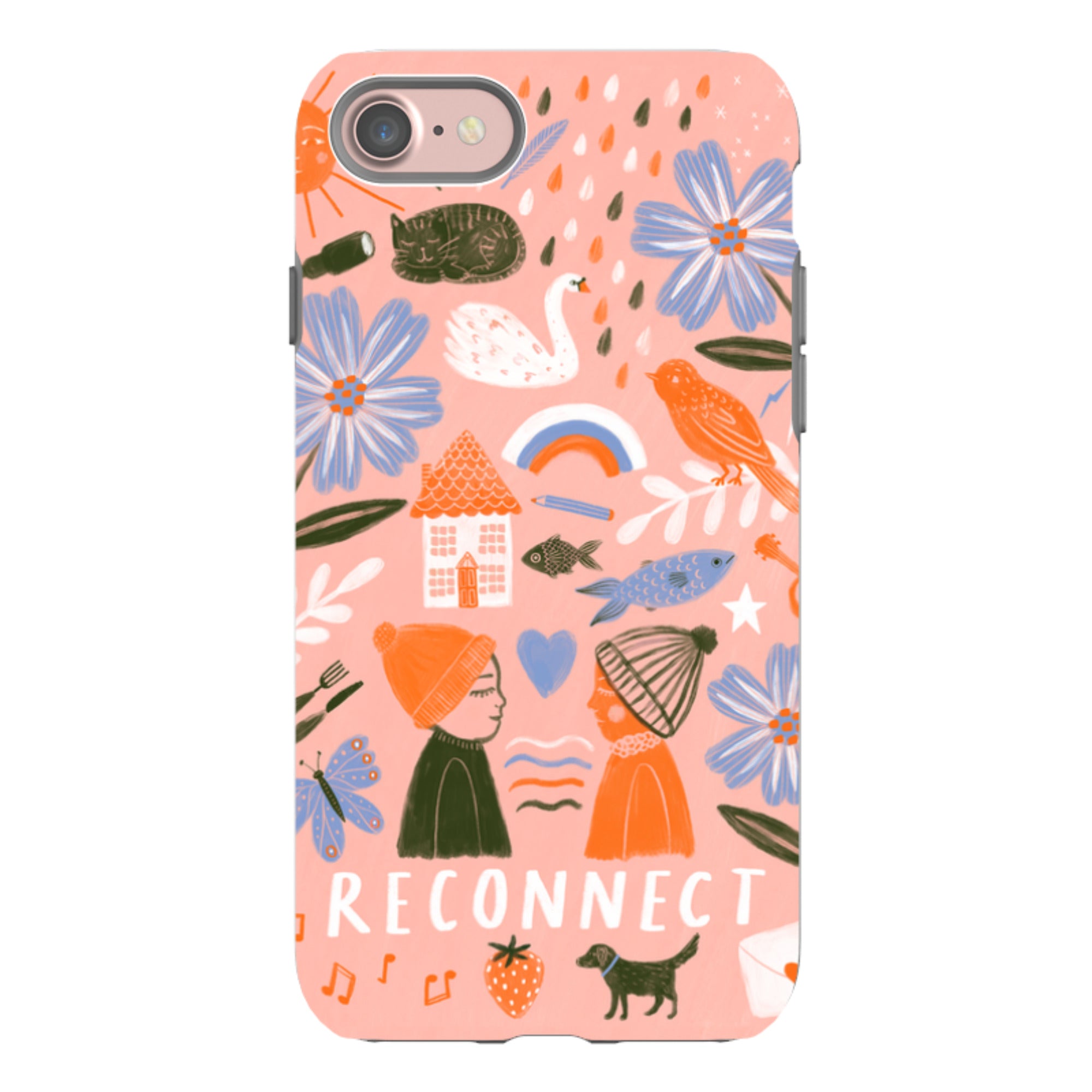 iPhone Tough Case - Reconnect Orange By Lee Foster Wilson