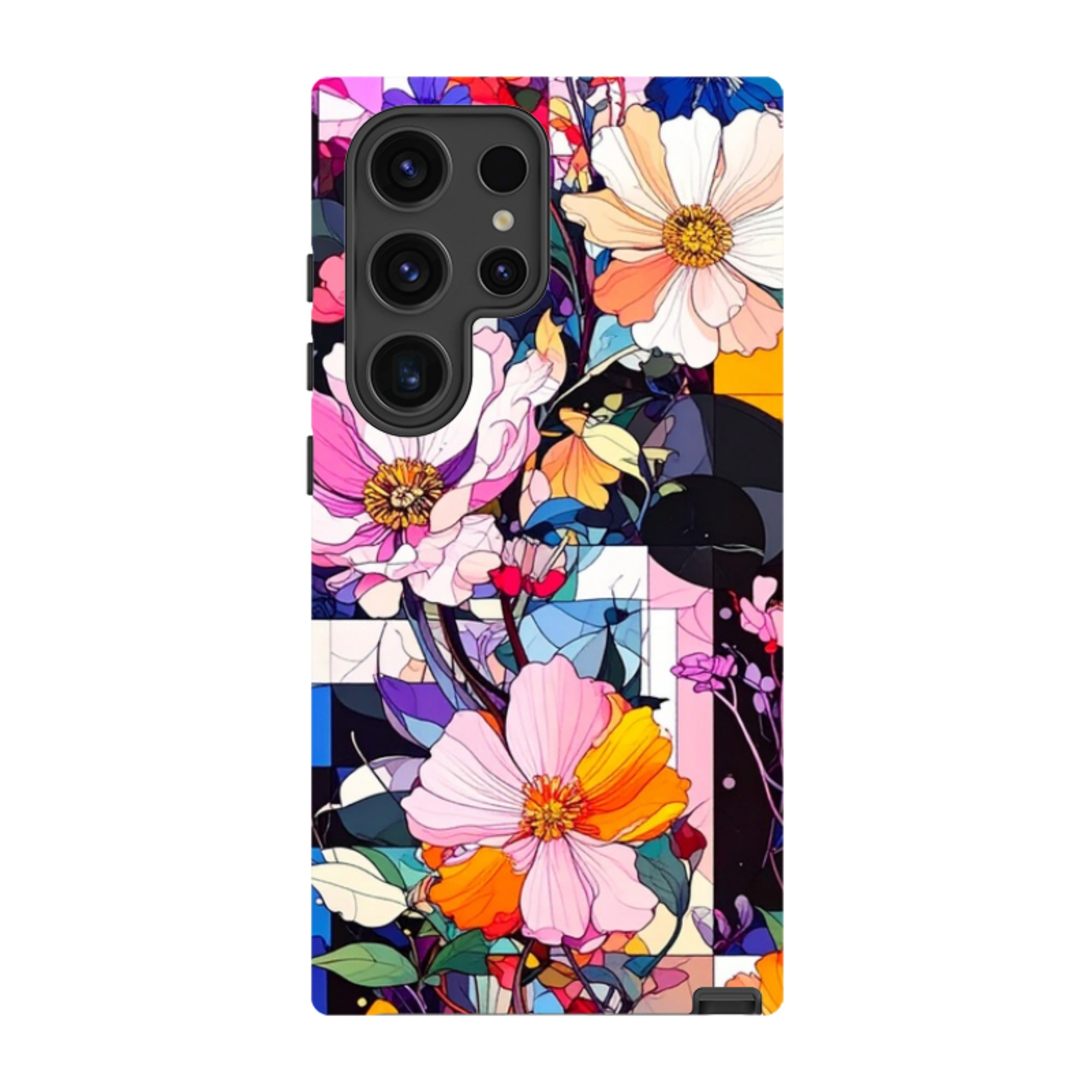 Samsung Tough Case - Block Floral