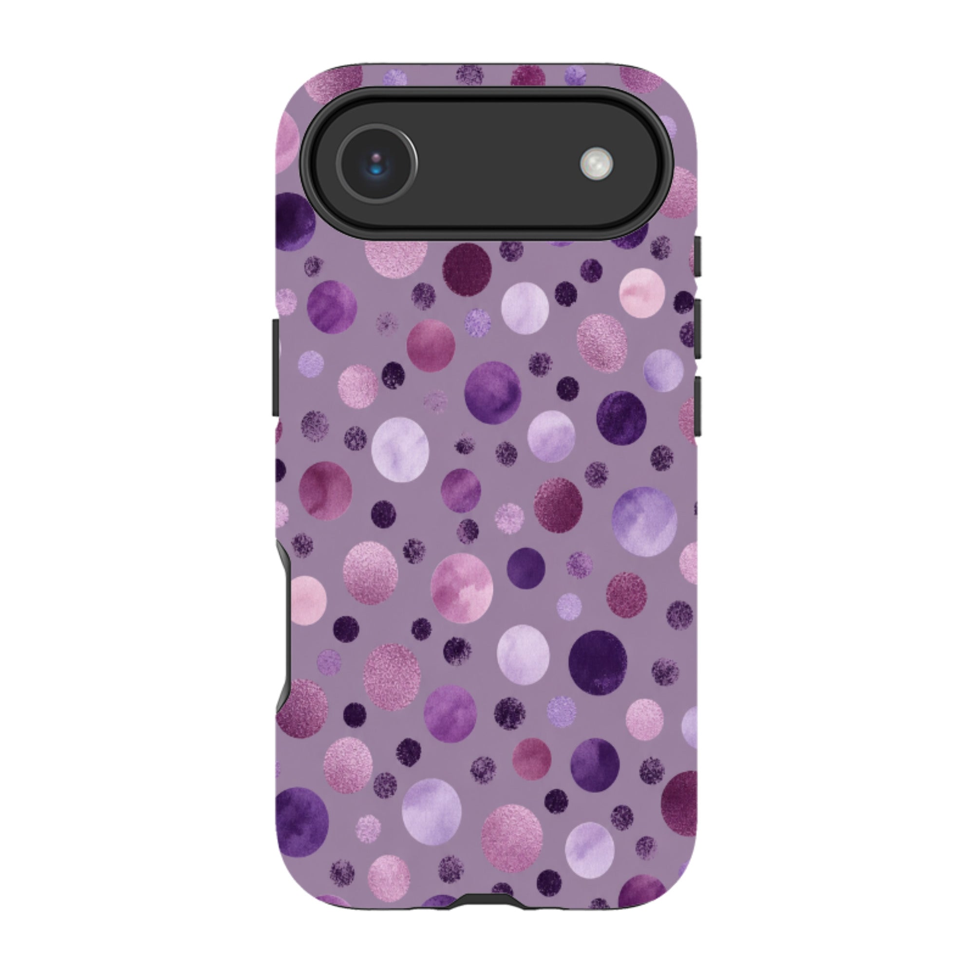 iPhone MagSafe Tough Case - Mauve Polka Dot
