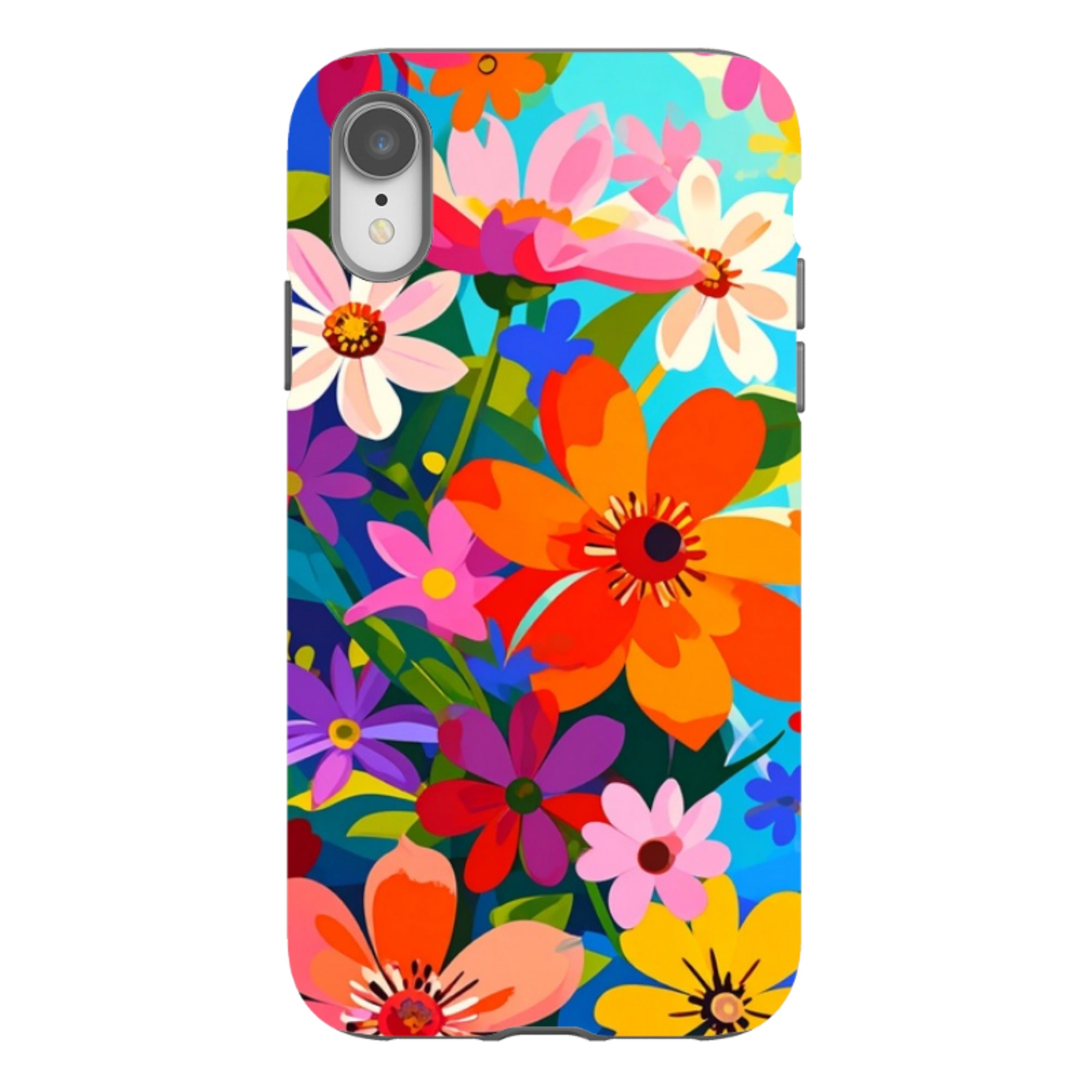 iPhone Tough Case - Rainbow Floral