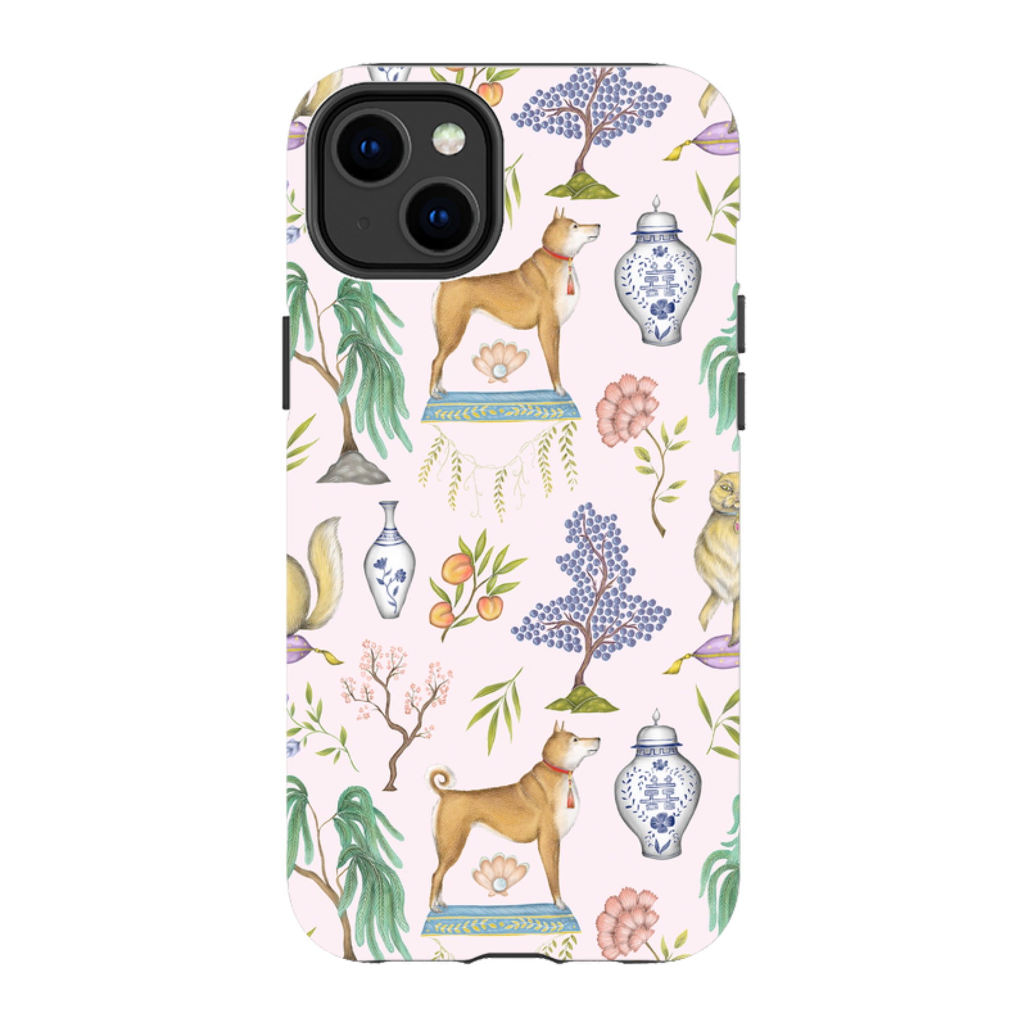 iPhone MagSafe Tough Case -  Chinoiserie Menagerie Pink By Catherine Rowe