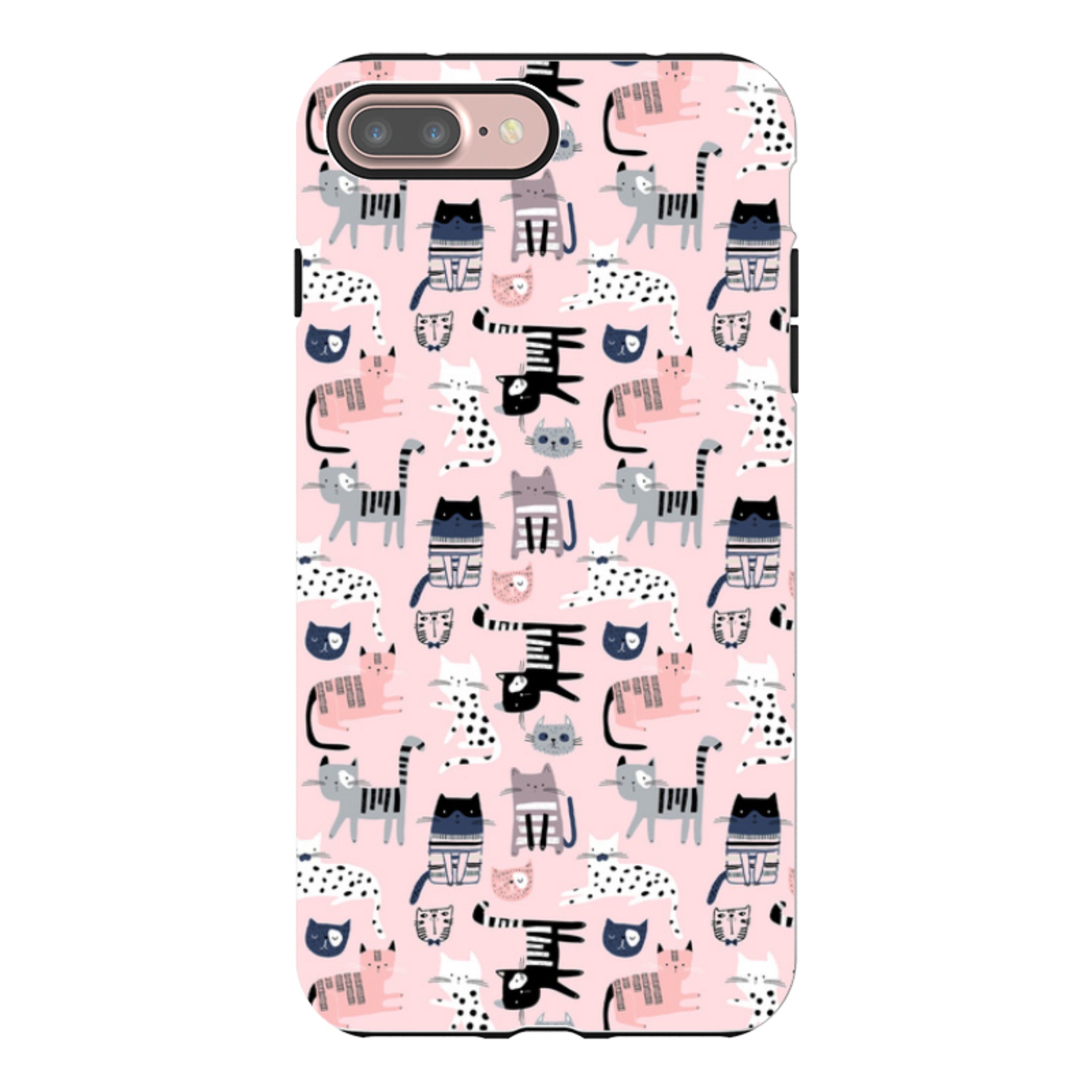 iPhone Tough Case - Cat-titude Pattern