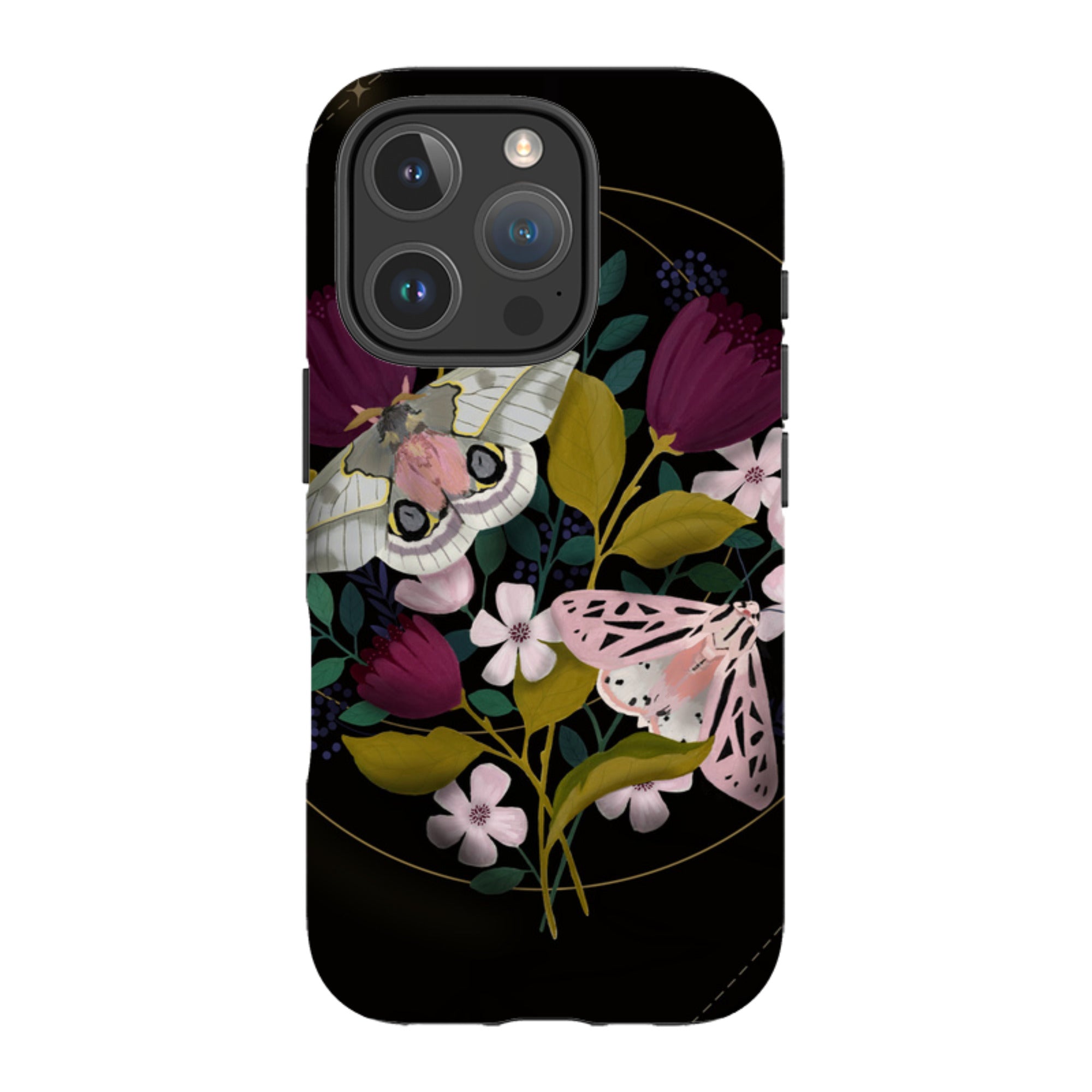 iPhone MagSafe Tough Case - Moon Moths By Bex Parkin