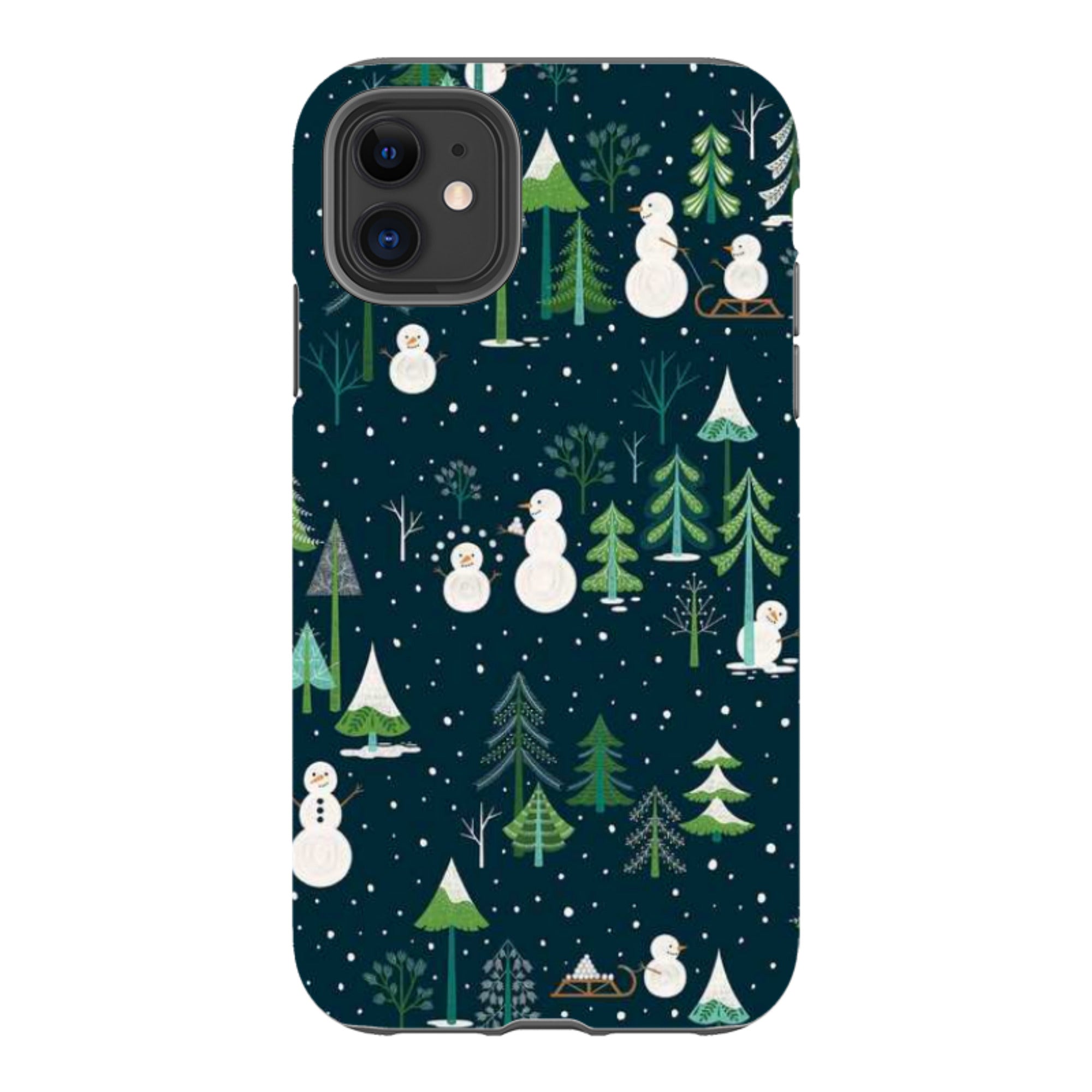 iPhone Tough Case - Snowman Playground By Jenny Zemanek