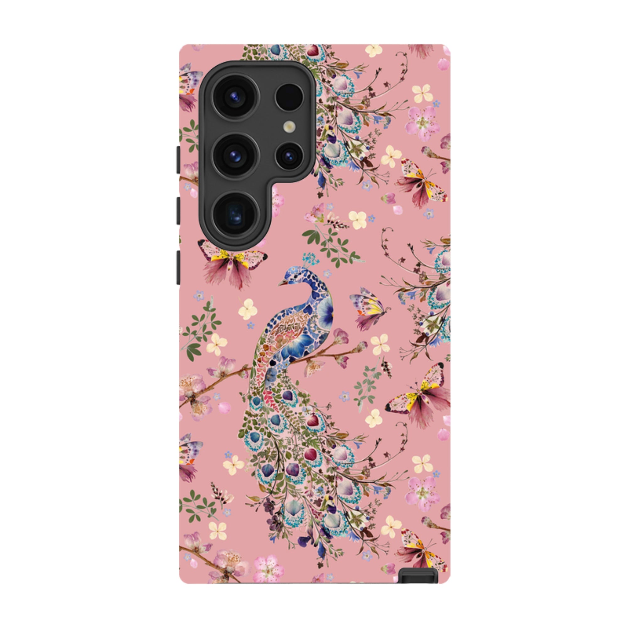 Samsung Tough Case - Peacock and Cherry Blossoms Lupine By Helen Ahpornsiri