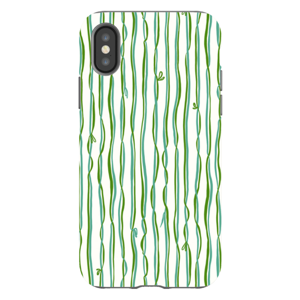 iPhone Tough Case - Ribbons blue and green By Katherine Quinn