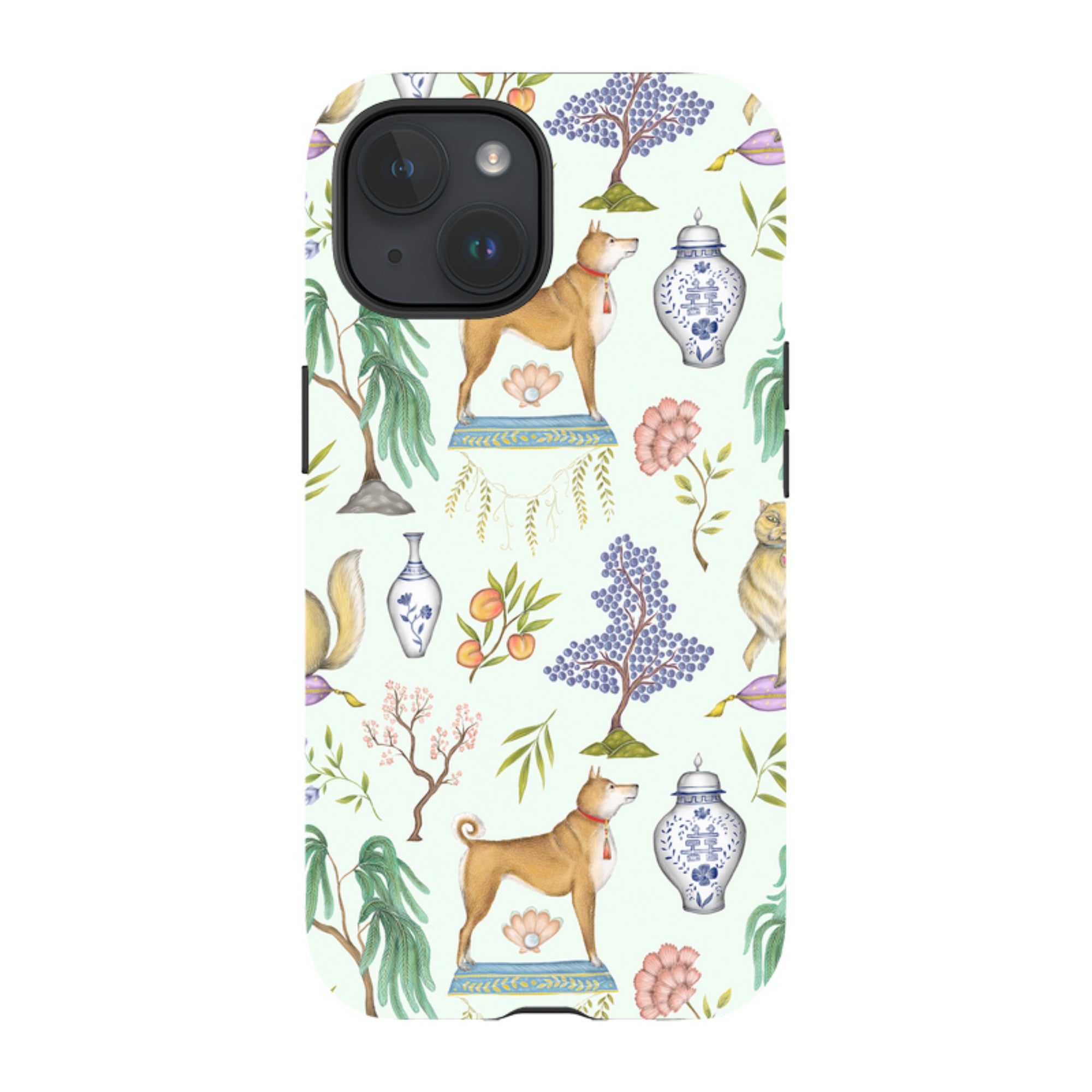 iPhone MagSafe Tough Case -  Chinoiserie Menagerie Green By Catherine Rowe