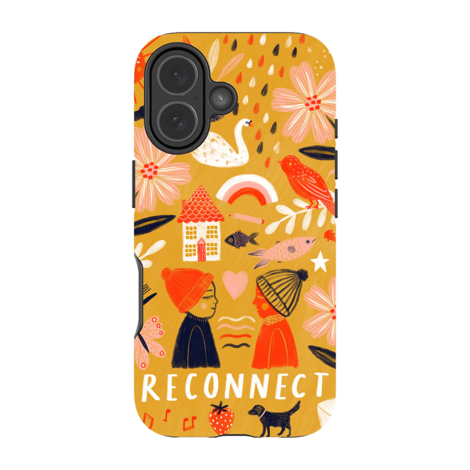 iPhone Tough Case - Reconnect Yellow By Lee Foster Wilson