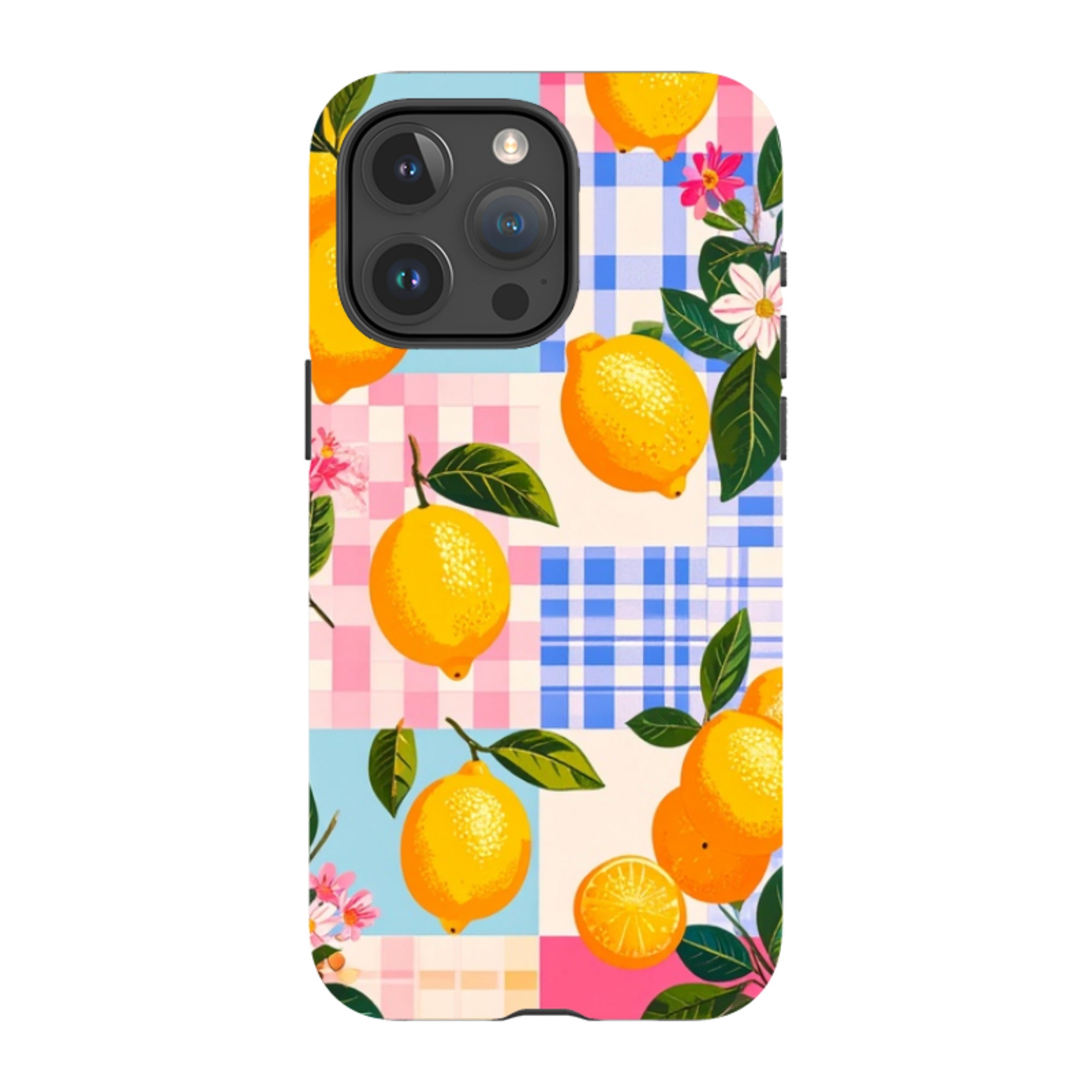 iPhone MagSafe Tough Case - Lemons and Checks