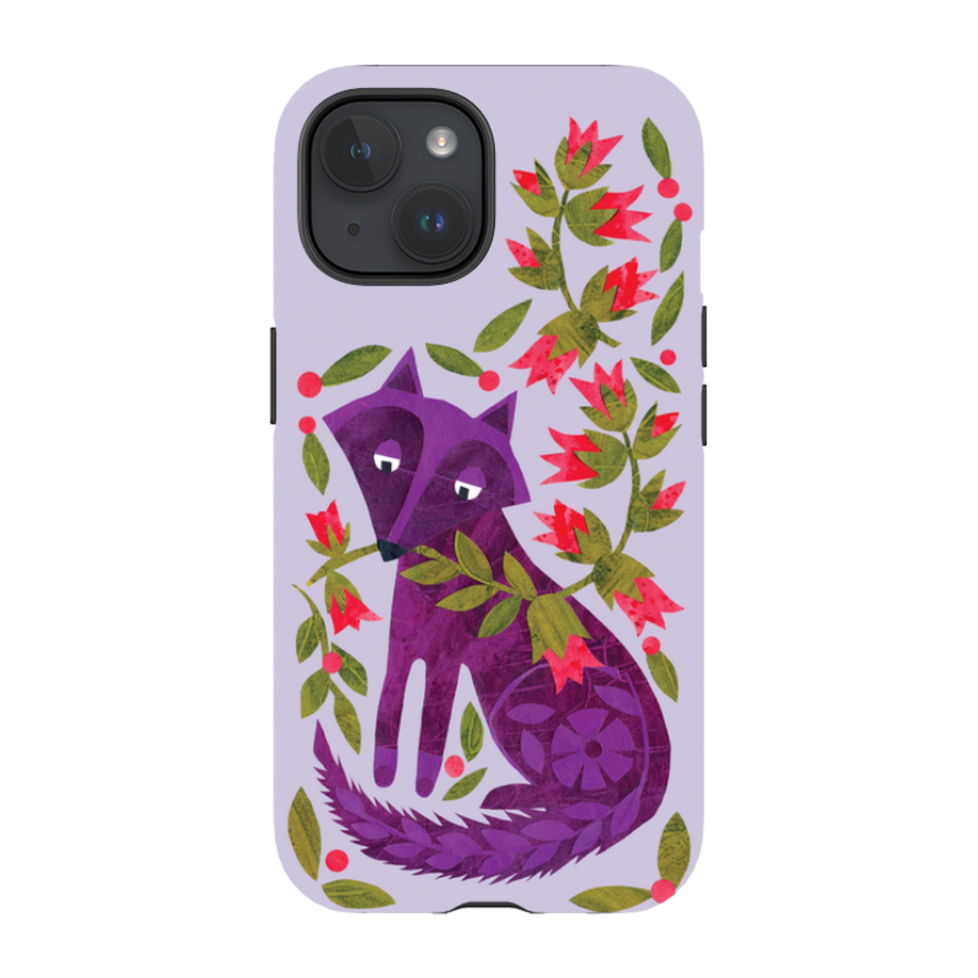 iPhone Tough Case - Purple Foxie By Tracey English