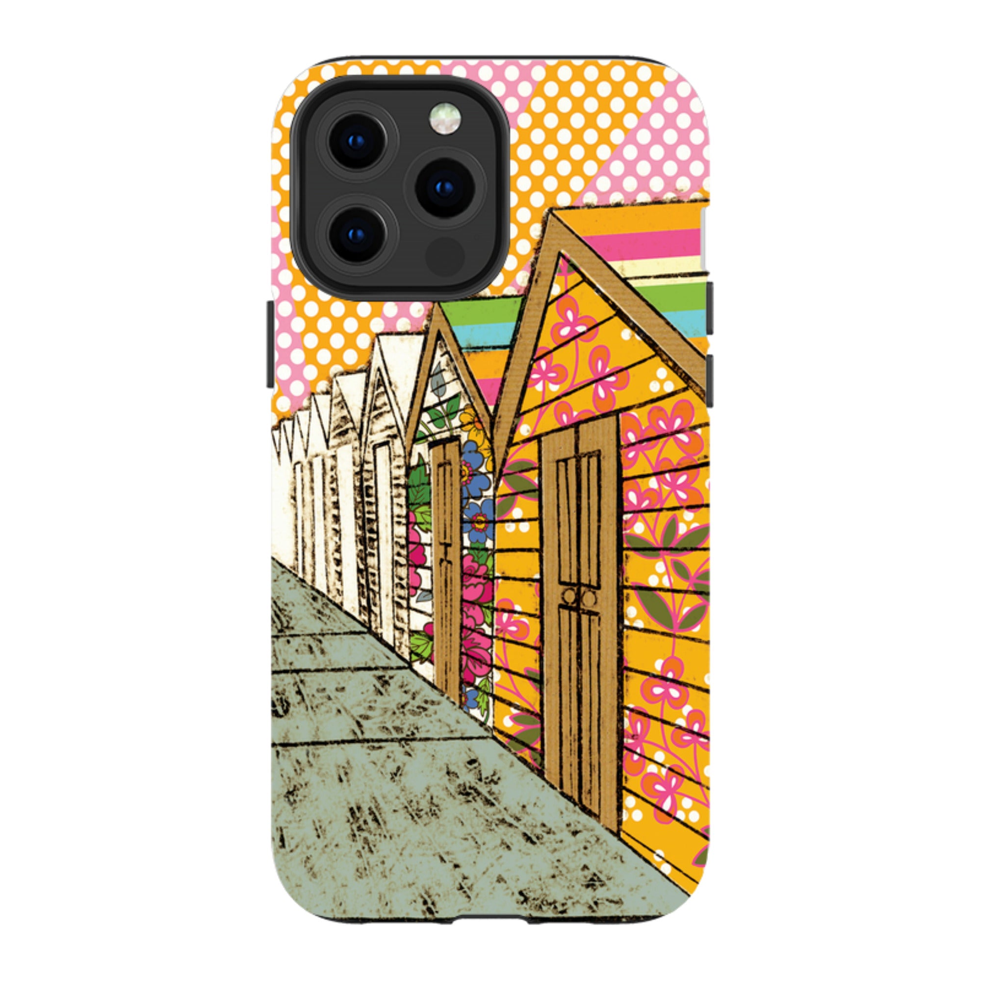 iPhone Tough Case - Beach Huts By Amelia Bowman