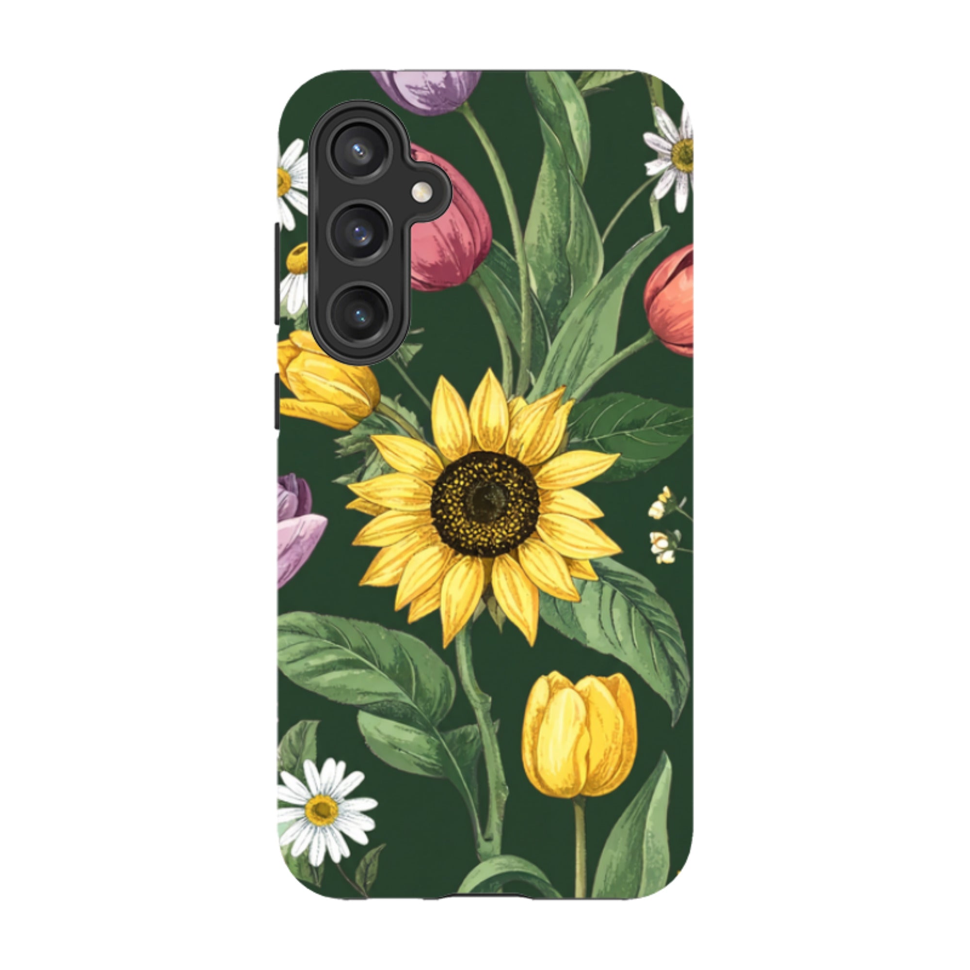 Samsung Tough  Case - Green Sunflowers