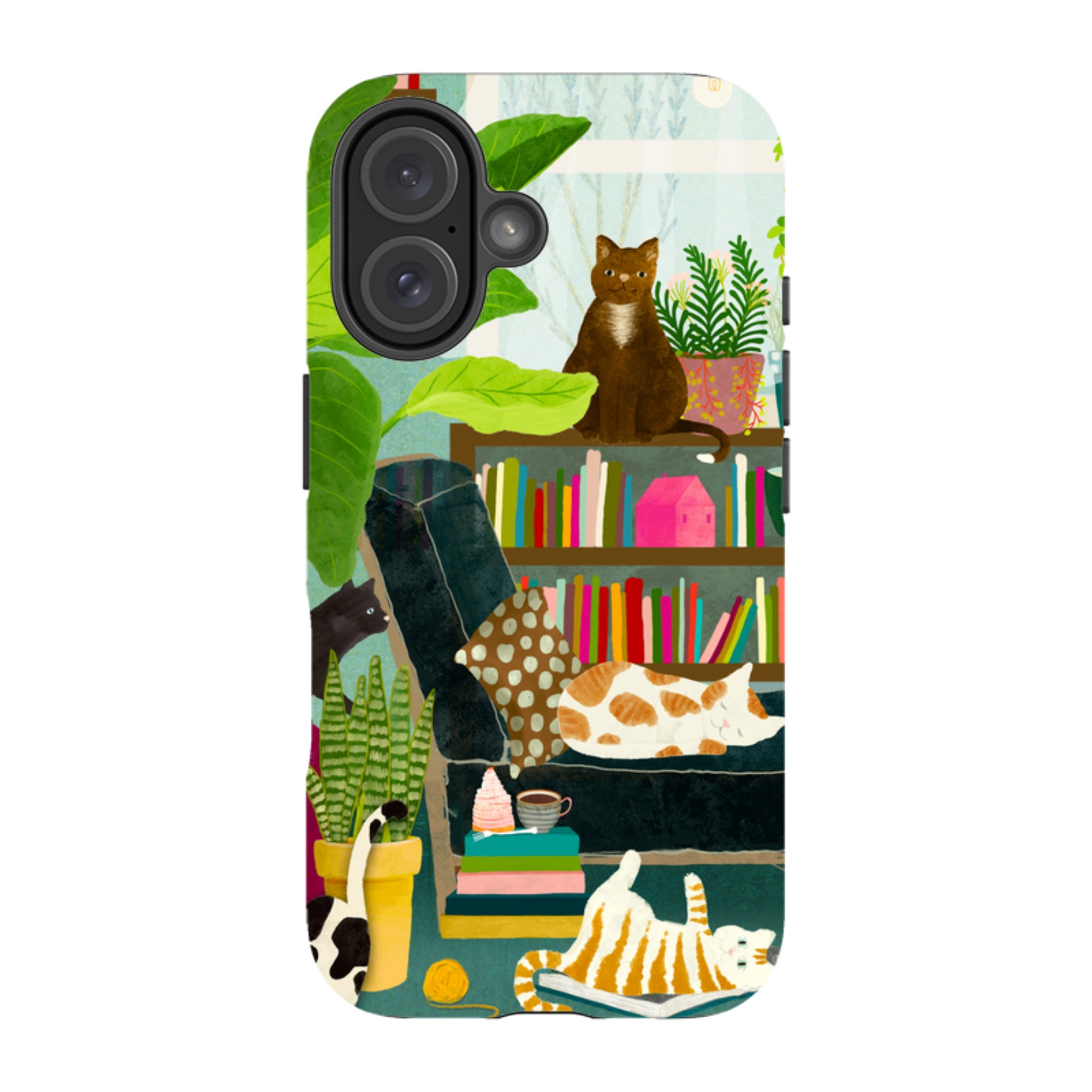 iPhone MagSafe Tough Case - Cat Library By Katherine Quinn