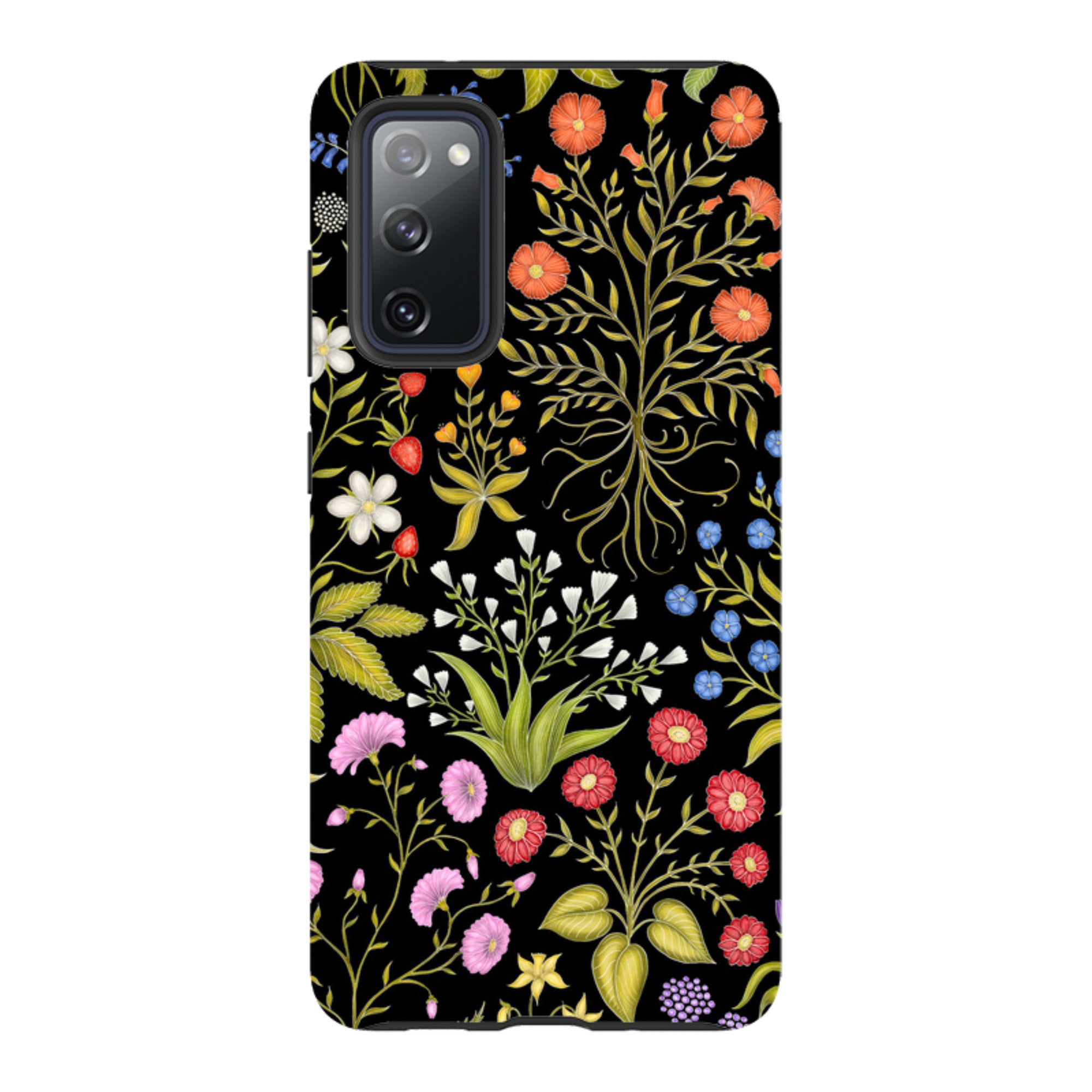 Samsung Tough Case - Fleurs Black By Catherine Rowe