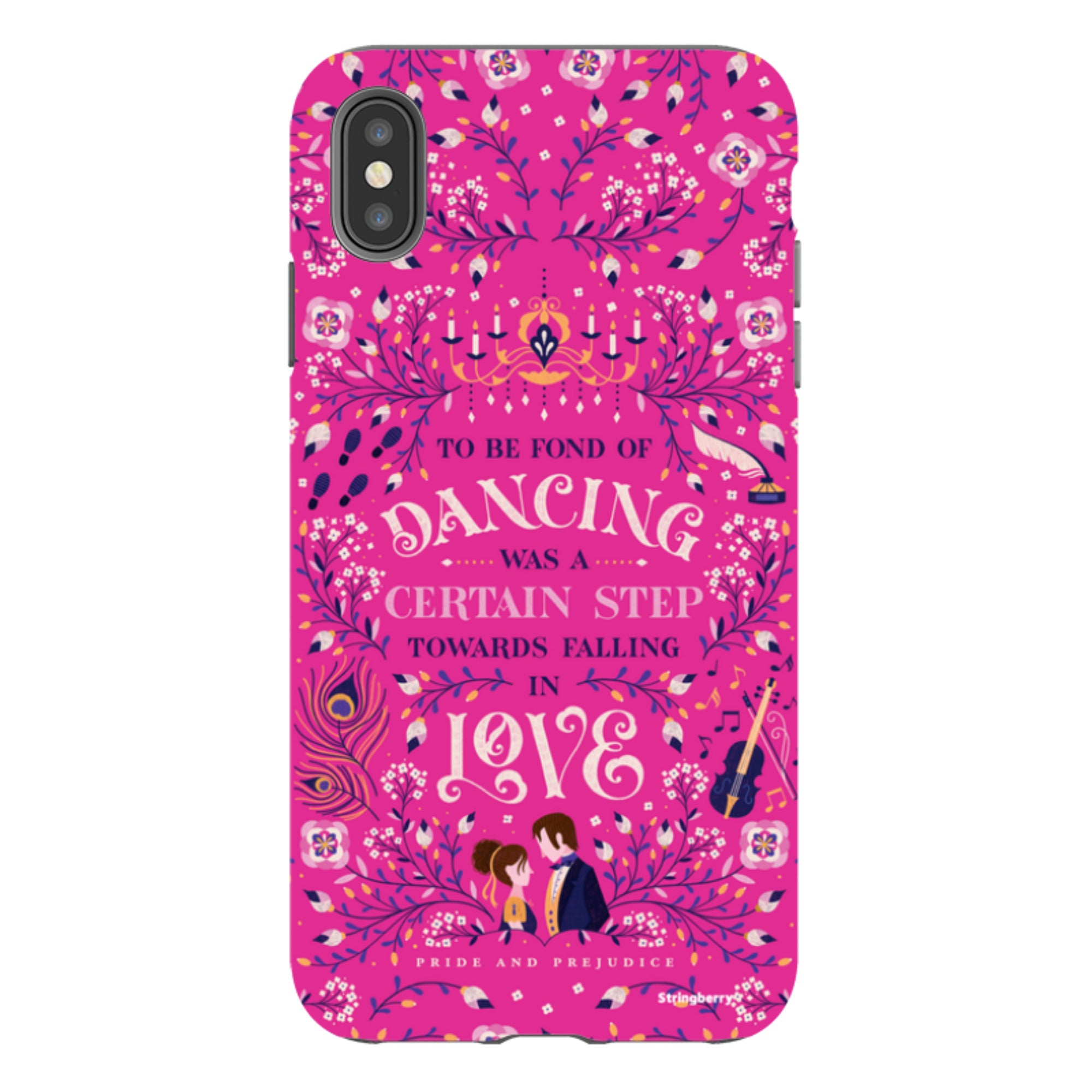 iPhone Tough Case - Pride And Prejudice Pink By Jenny Zemanek