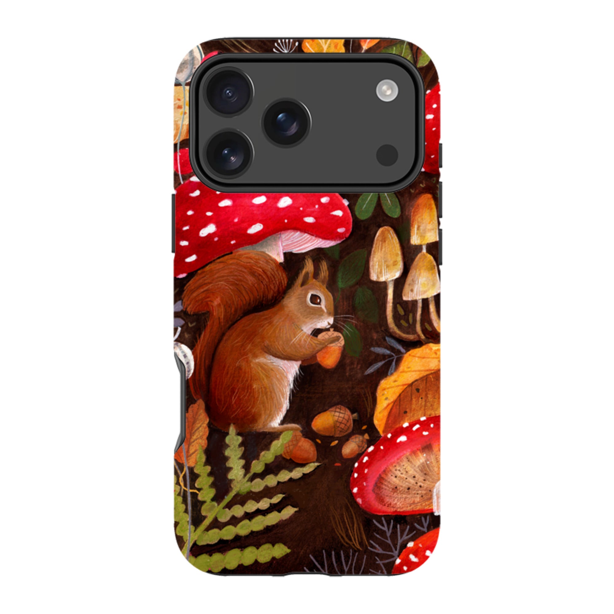 iPhone MagSafe Tough Case - Squirrel Mushrooms By Bex Parkin