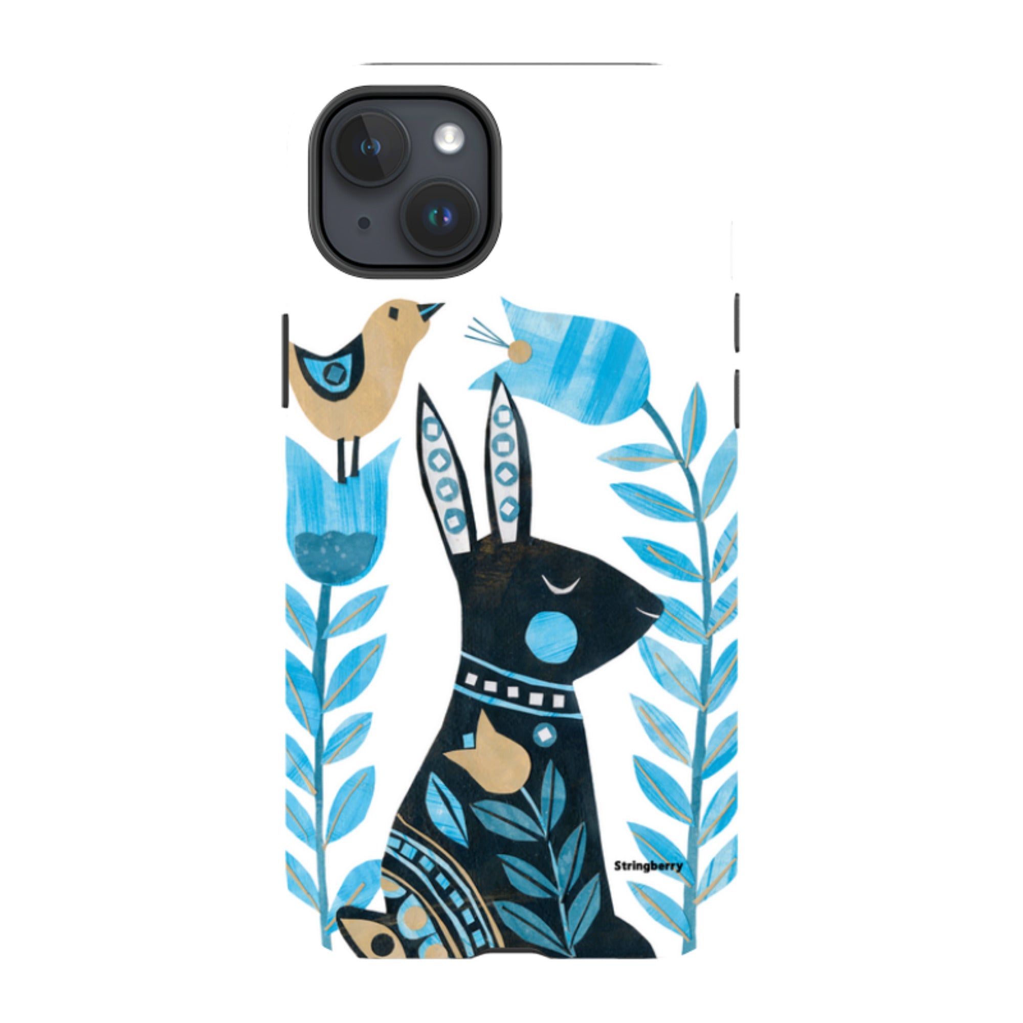iPhone Tough Case - Folk Rabbit By Tracey English