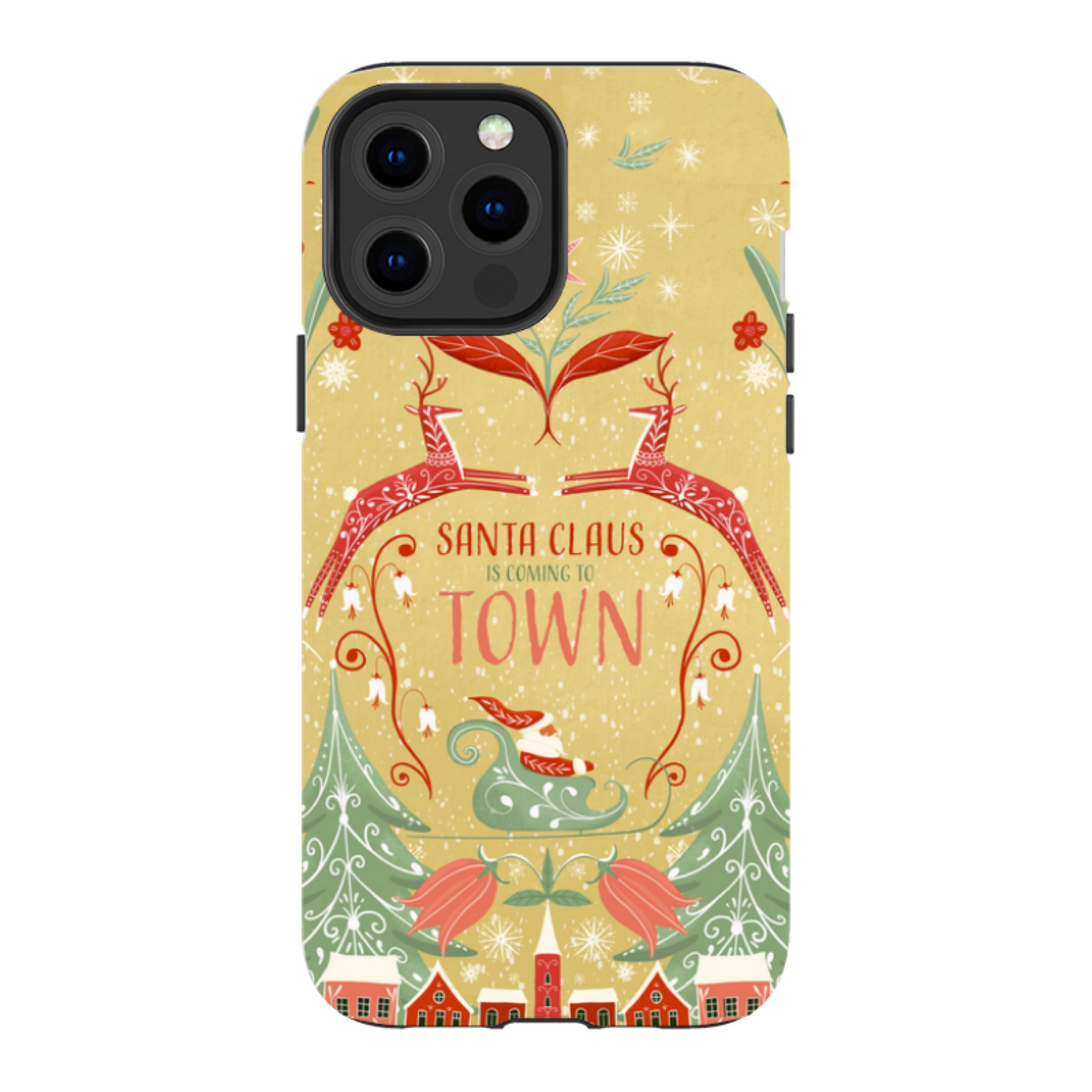 iPhone Tough Case - Santa Claus Is Coming To Town By Maja Lindberg