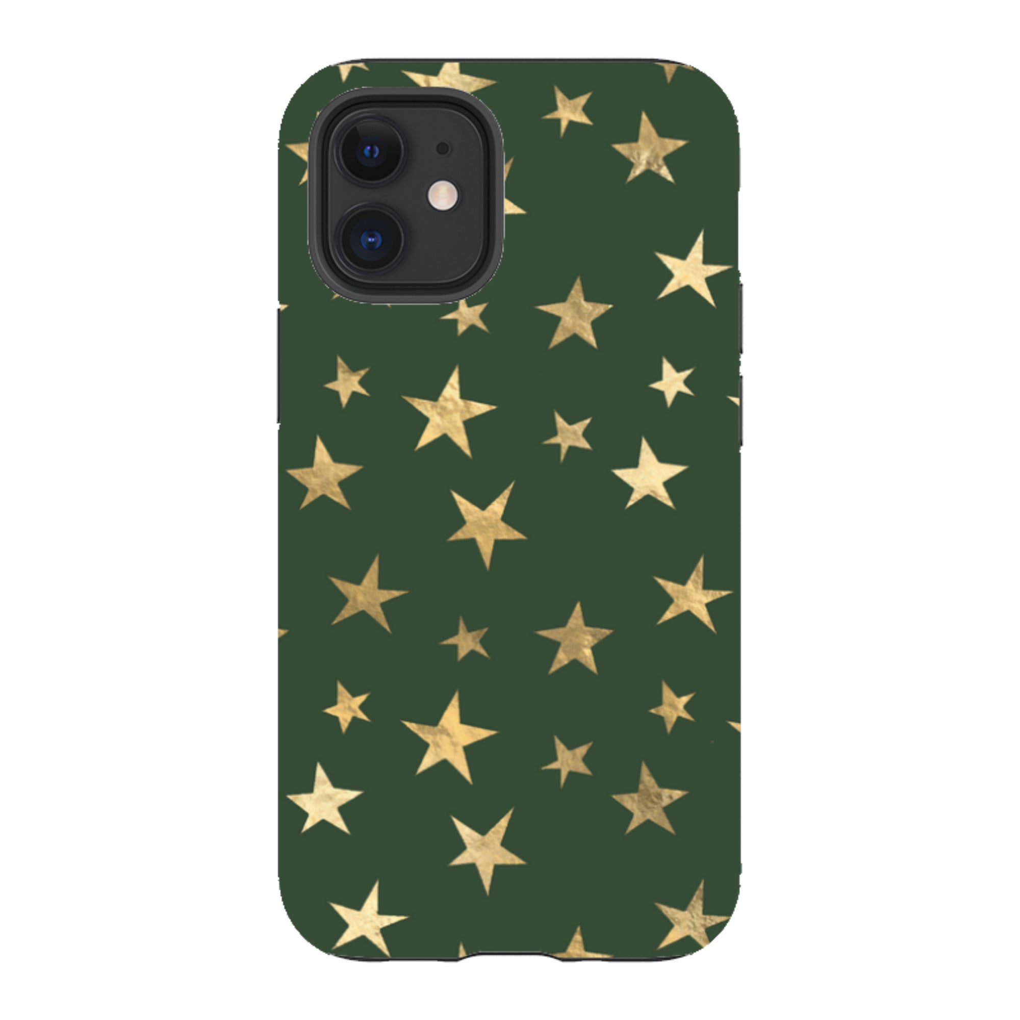 iPhone Tough Case - Green and Gold Stars