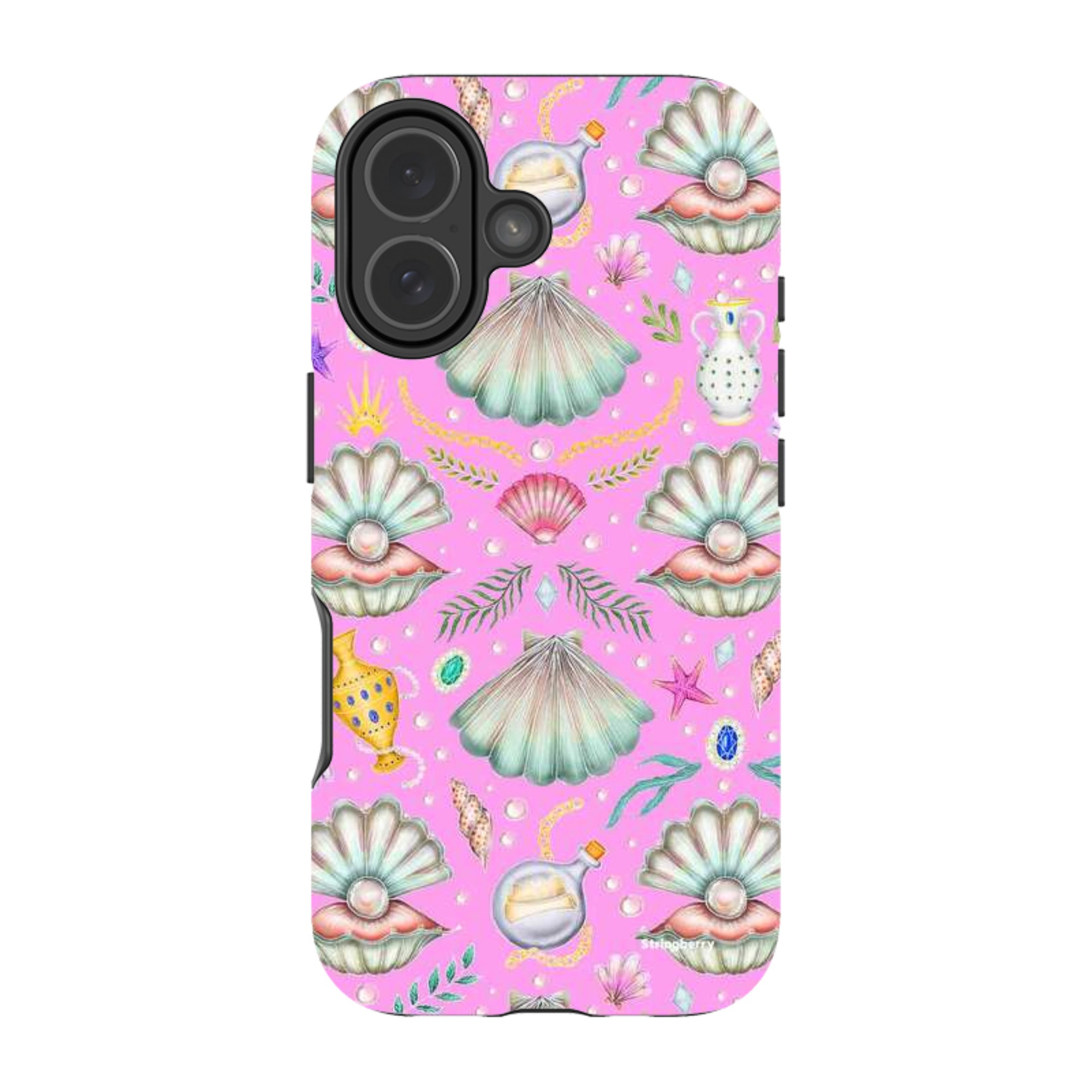 iPhone MagSafe Tough Case - Pearls Fantasy Candy Pink By Catherine Rowe