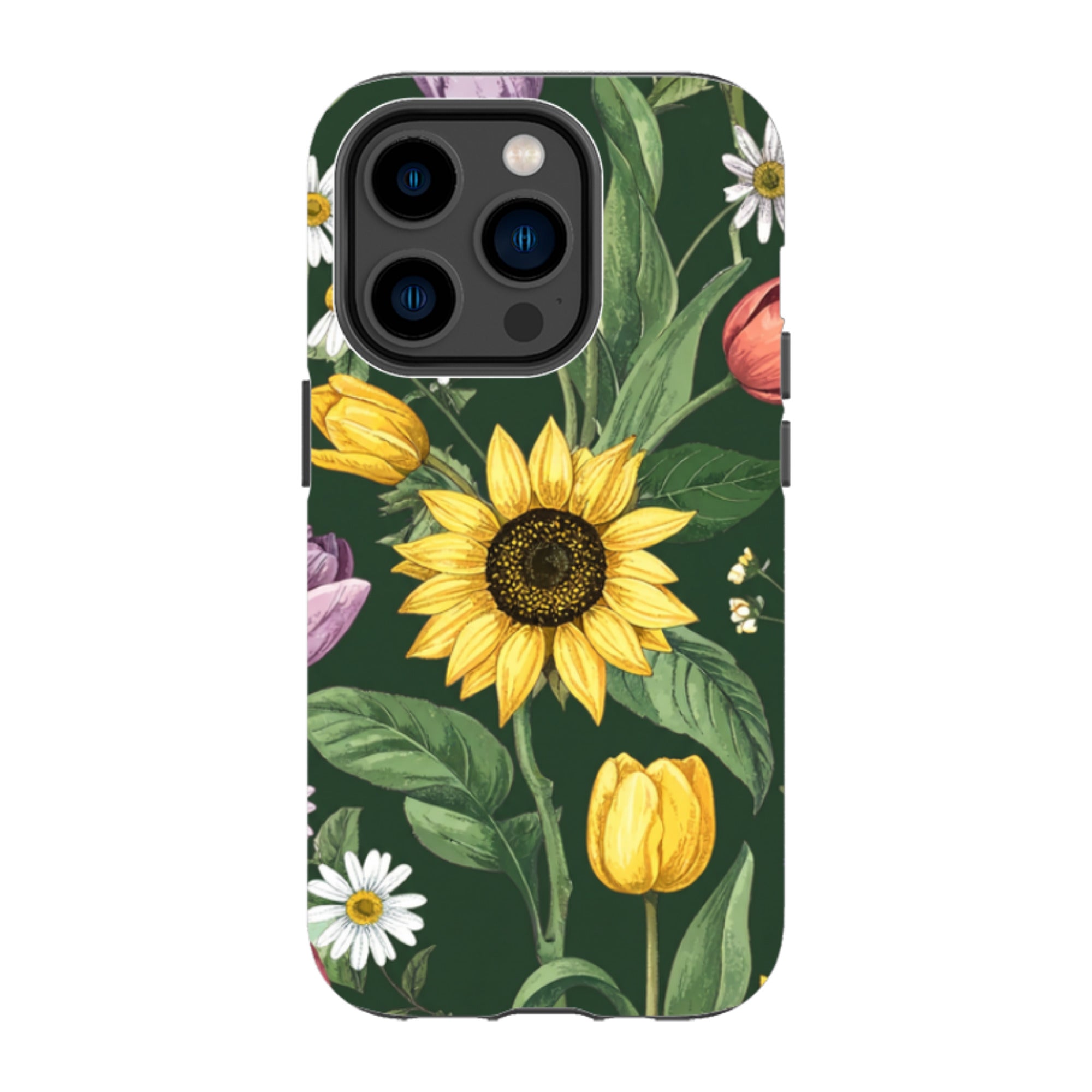 iPhone Case - Green Sunflowers