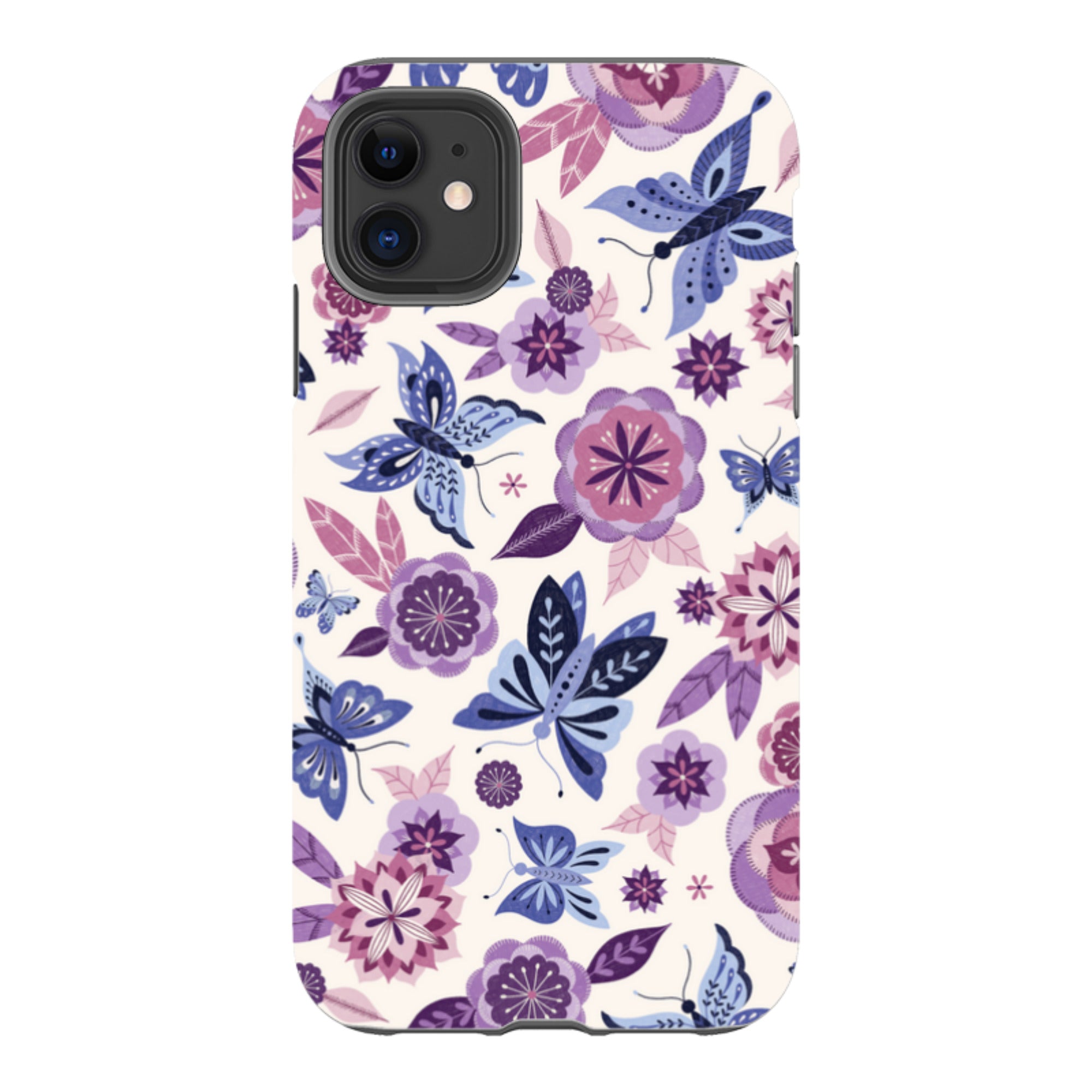 iPhone Tough Case - Butterfly Blooms Ivory By Jenny Zemanek
