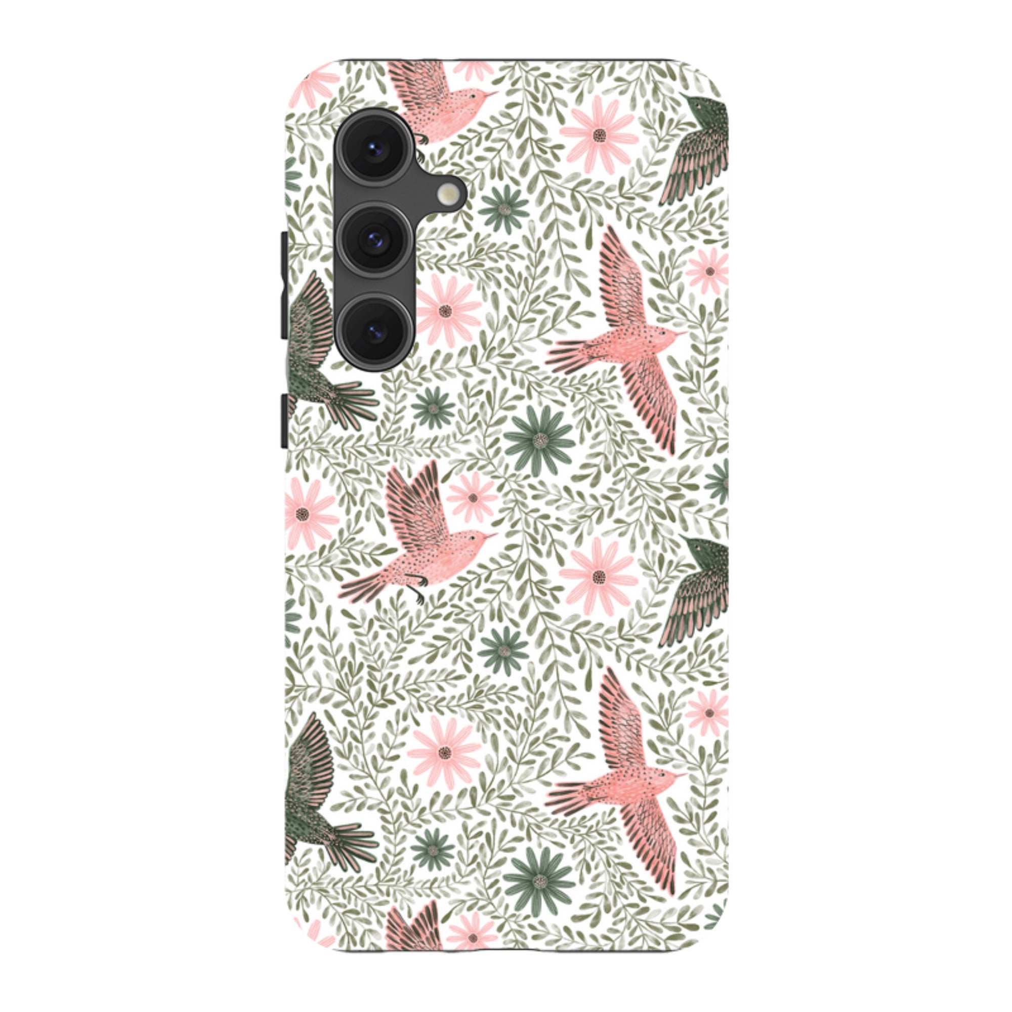 Samsung Tough Case - Bird Pattern Green By Lee Foster Wilson