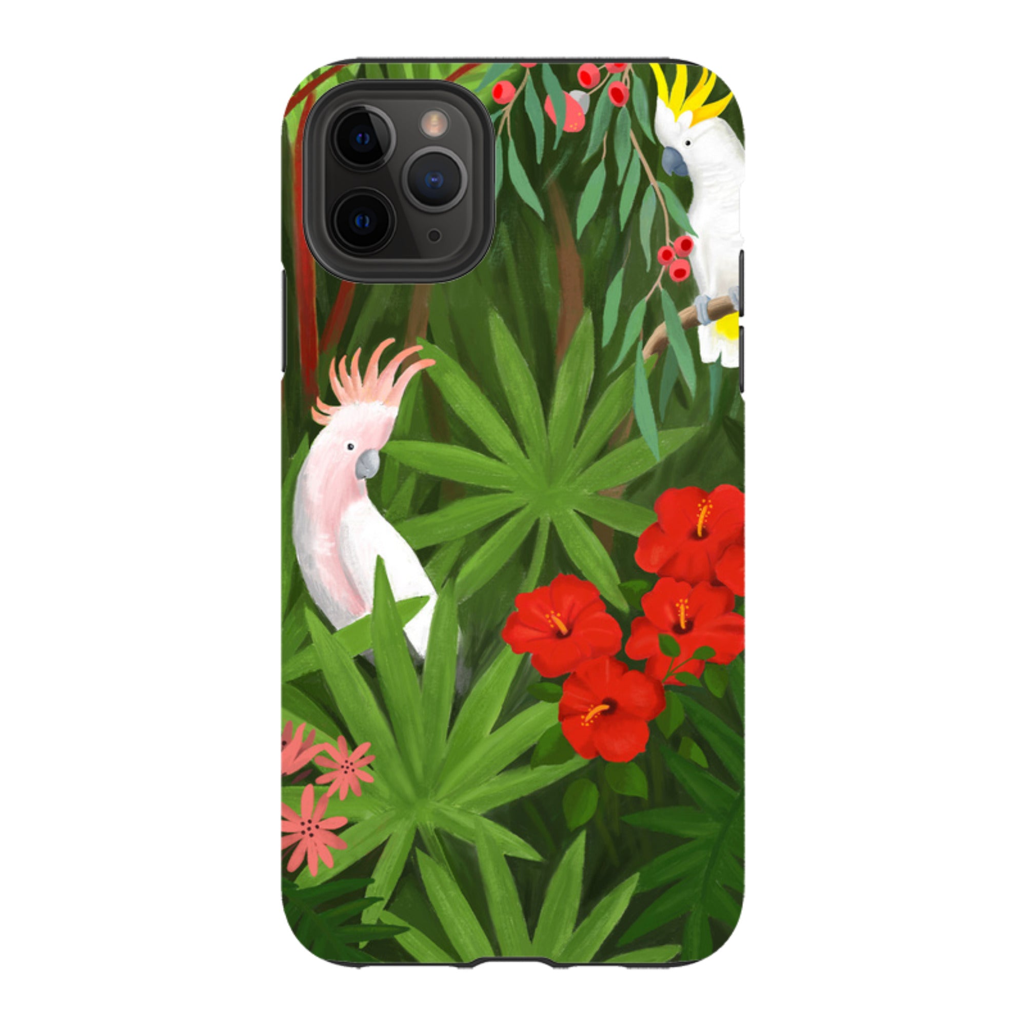 iPhone Tough Case - Cockatoo Jungle By Bex Parkin