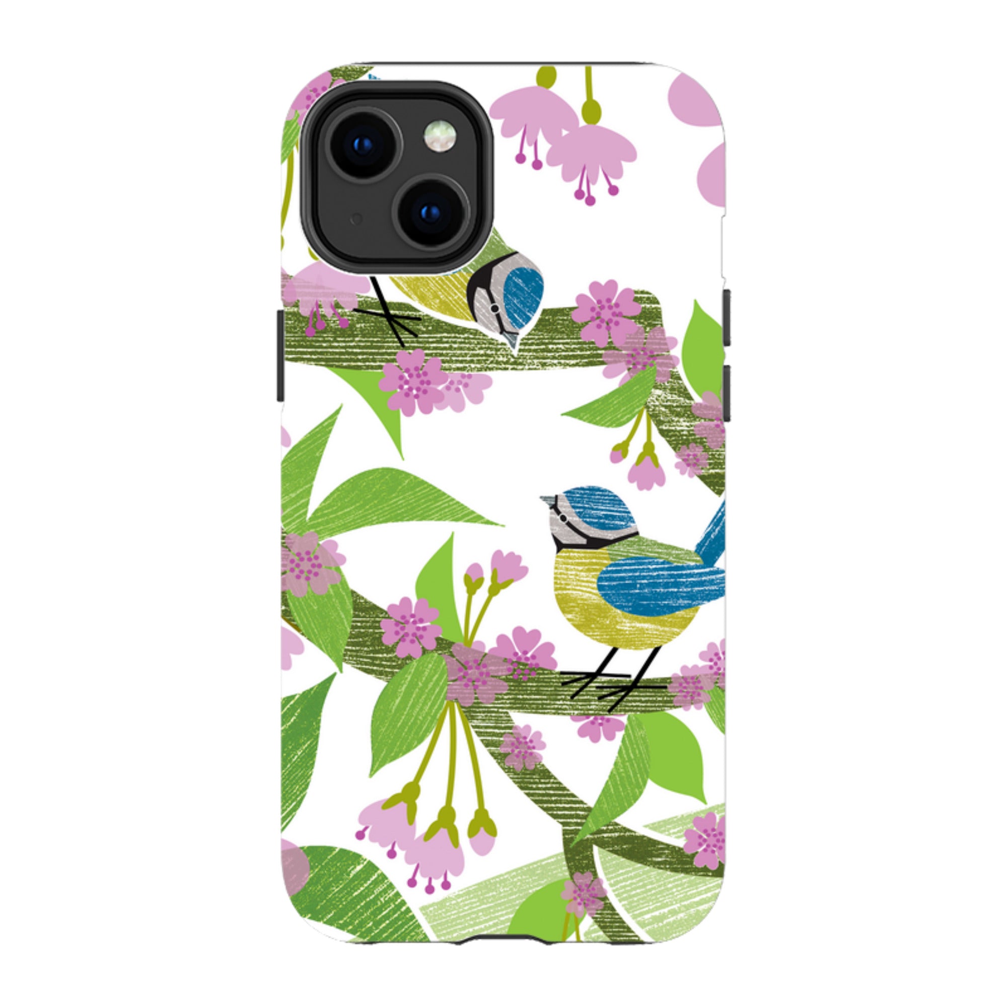 iPhone MagSafe Tough Case - Blue Tits and Blossom By Liane Payne