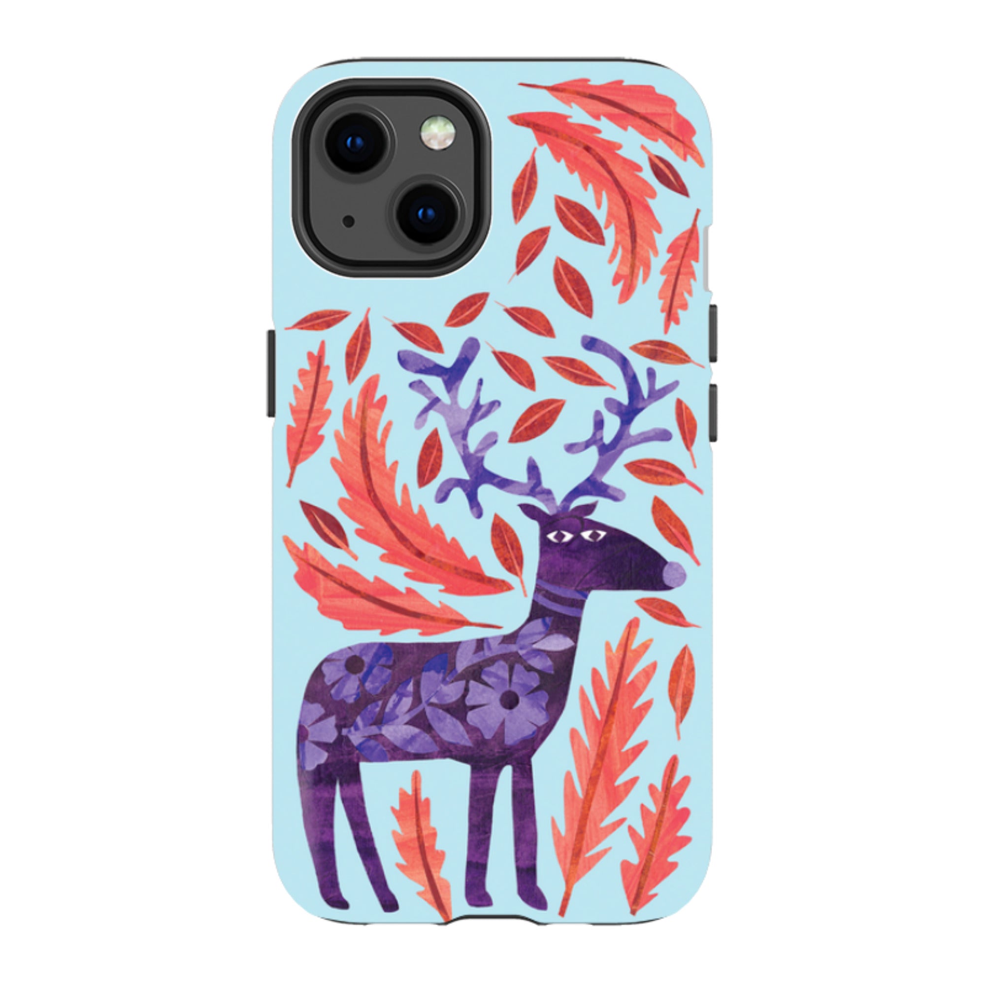 iPhone Tough Case - Purple Reindeer By Tracey English