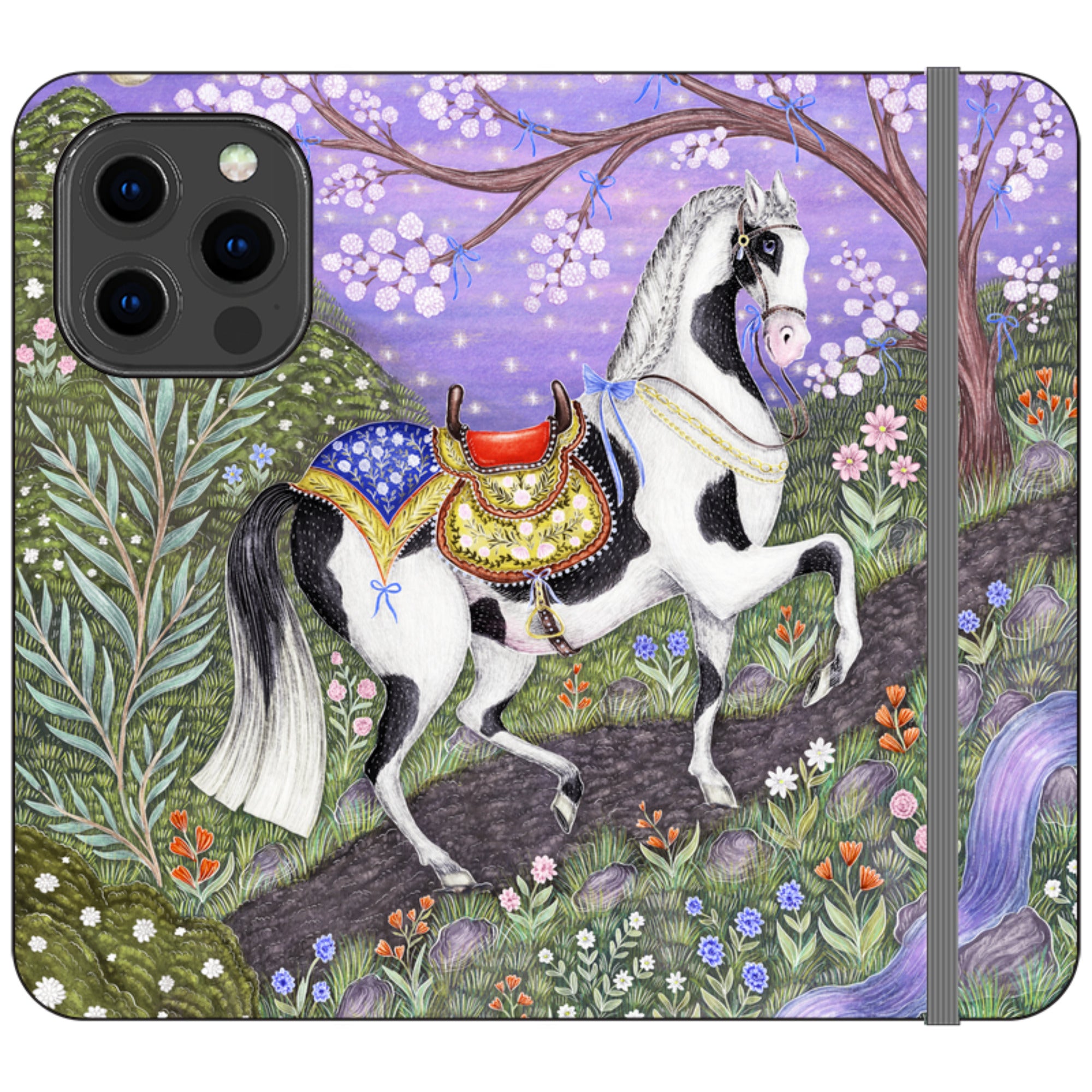 Sunset Steed Wallet Case By Catherine Rowe