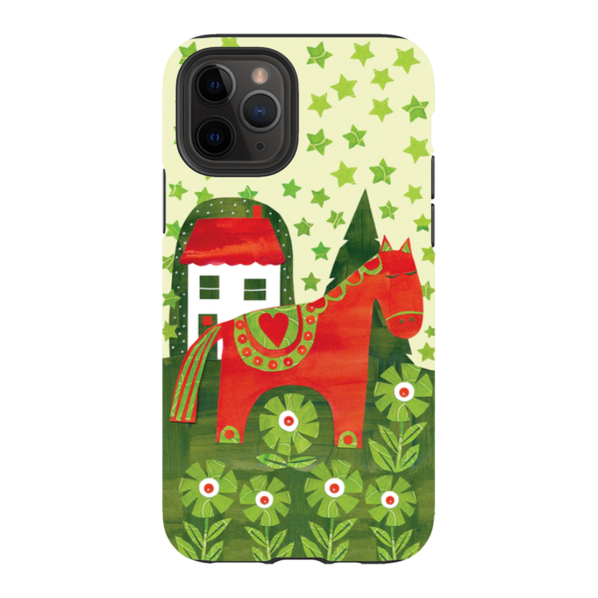 iPhone Tough Case - Red Dala Horse By Tracey English