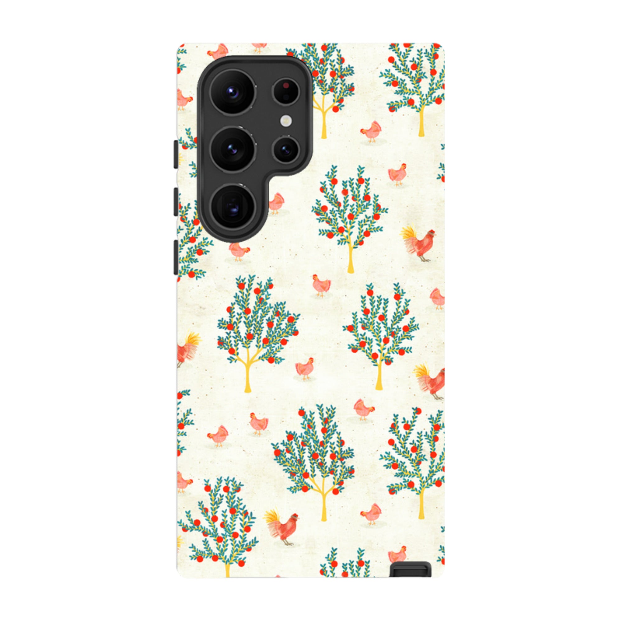 Samsung Tough Case - Apple Trees And Chickens Cream By Katherine Quinn