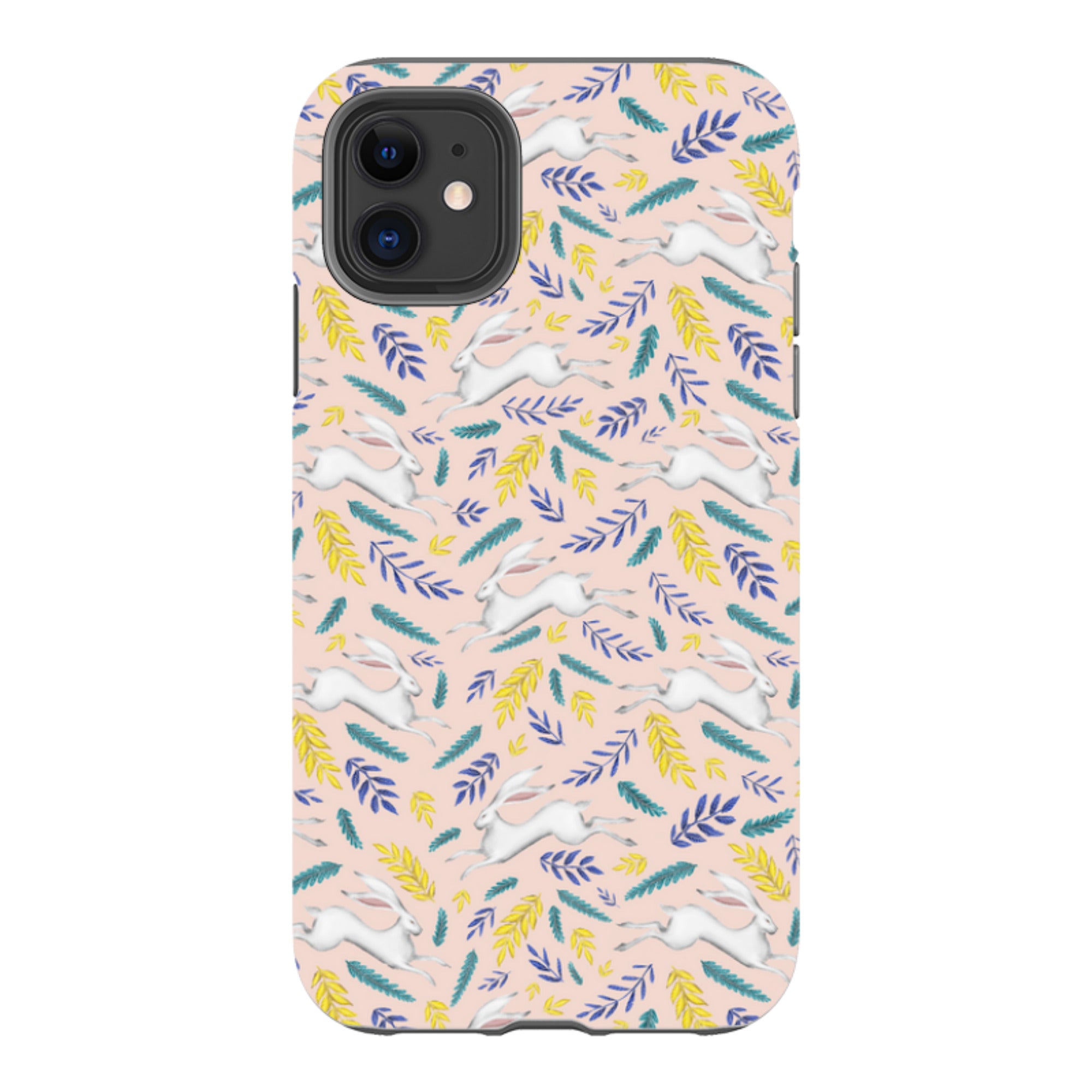 iPhone Tough Case - White Hare Pattern By Catherine Rowe