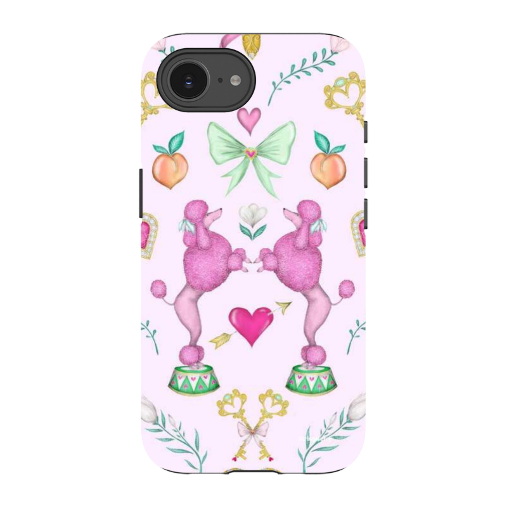 iPhone Tough Case - Pink Poodle Parlour Sugar By Catherine Rowe