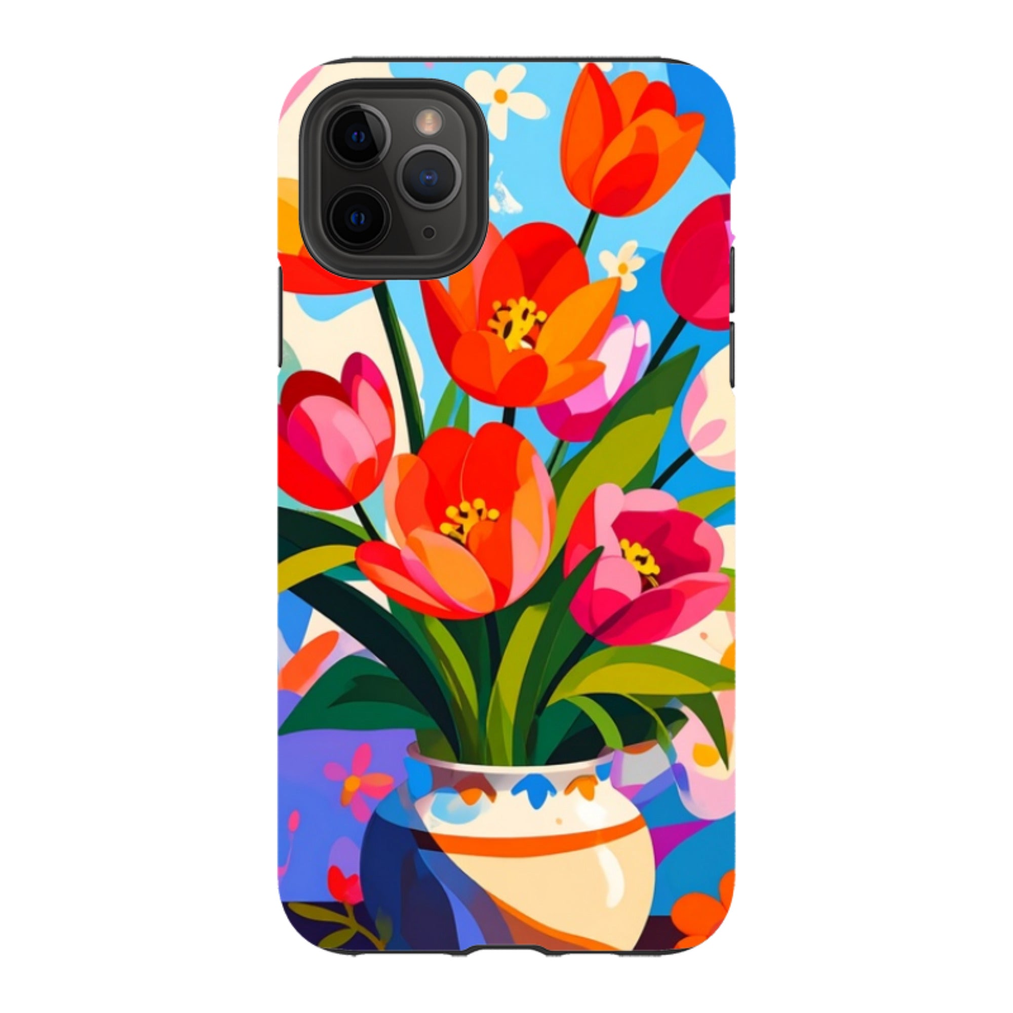 iPhone Tough Case - Tulip Pot Floral