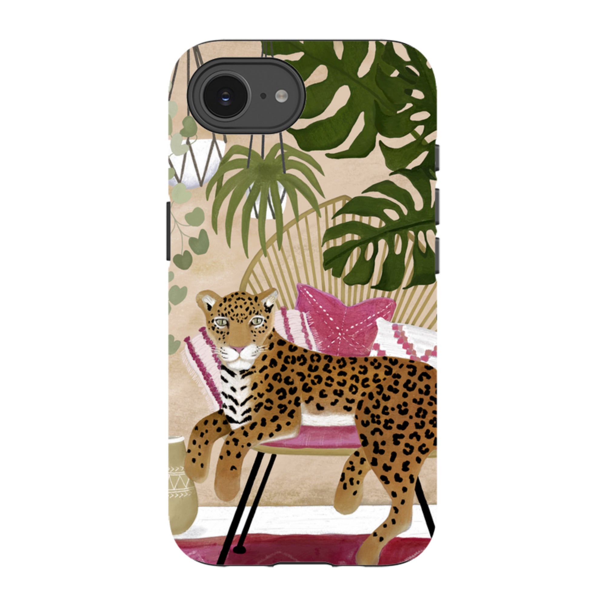 iPhone Tough Case - Boho Leopard Cream By Bex Parkin