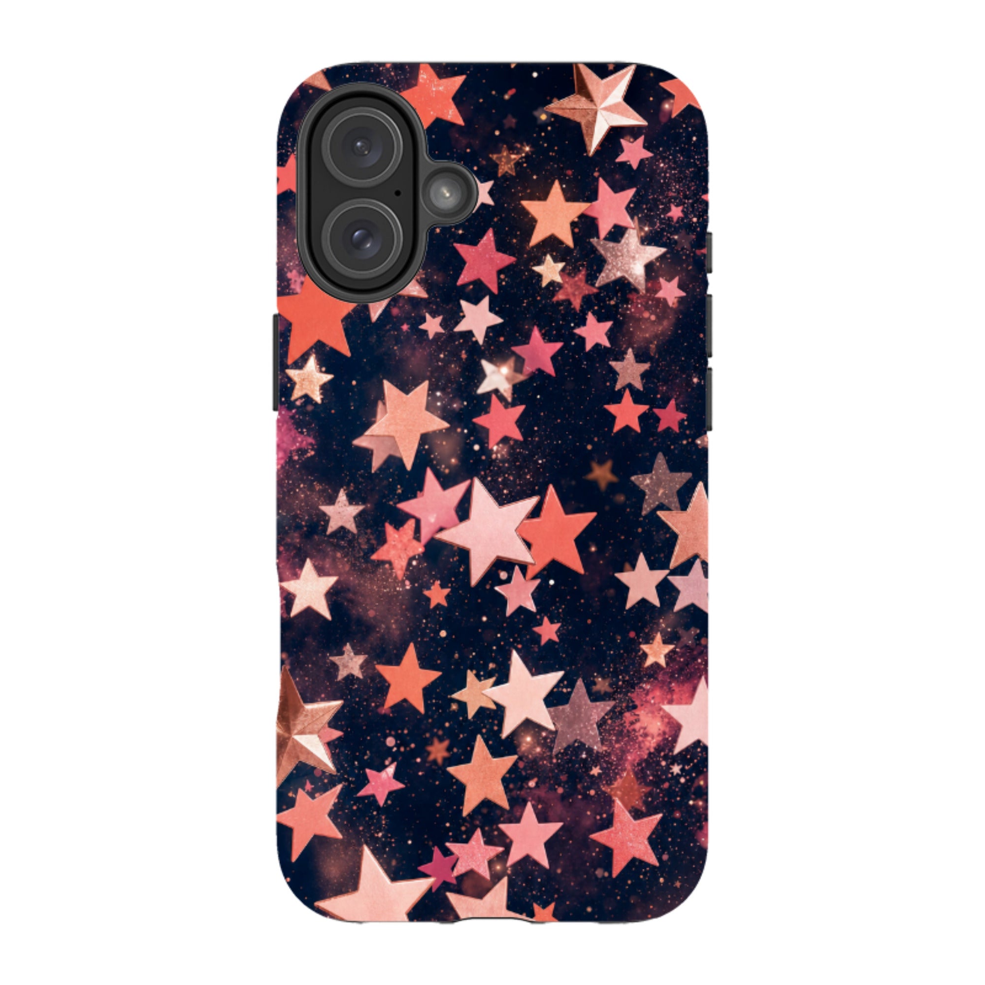 iPhone Tough Case - Rose Gold Galaxy Star