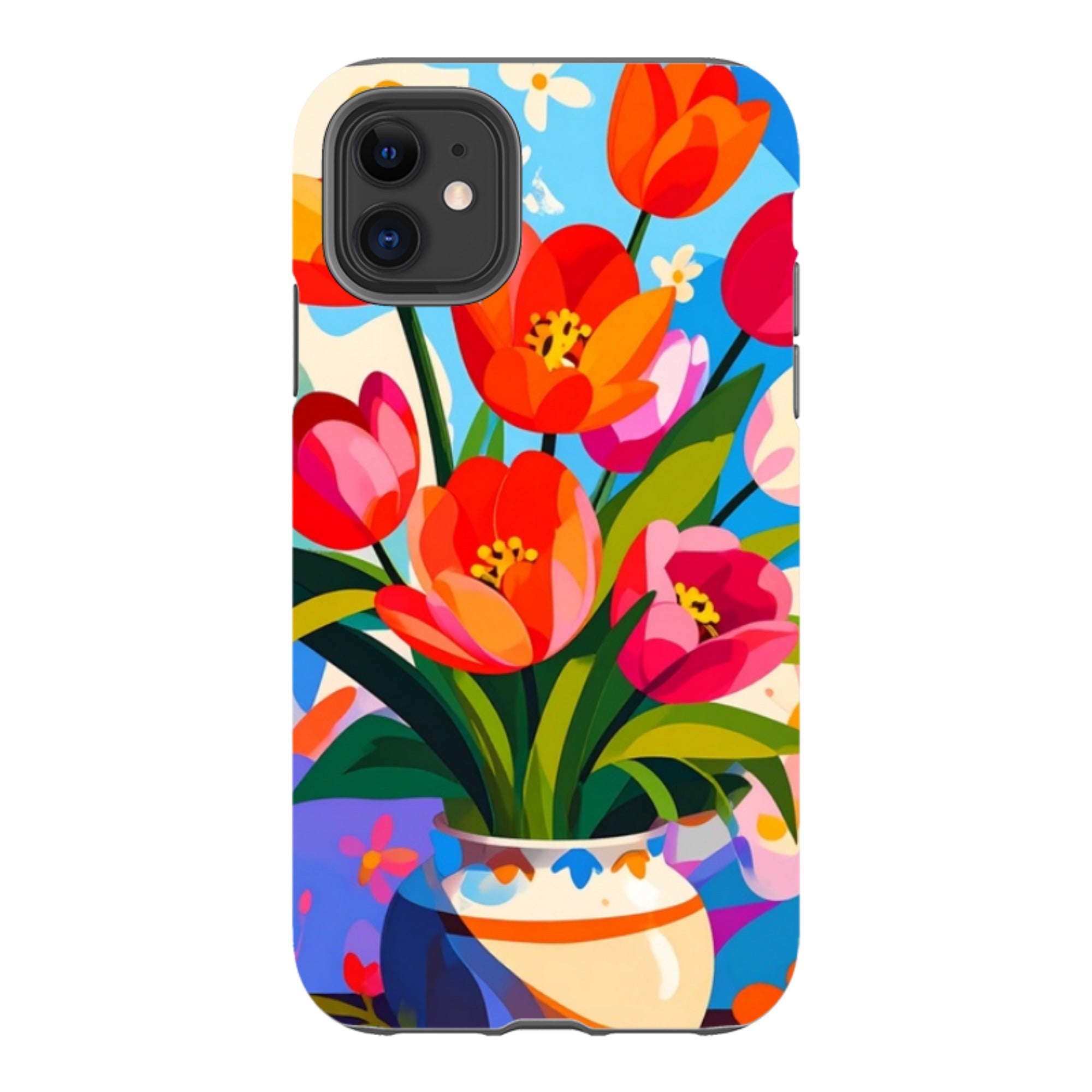 iPhone Tough Case - Tulip Pot Floral