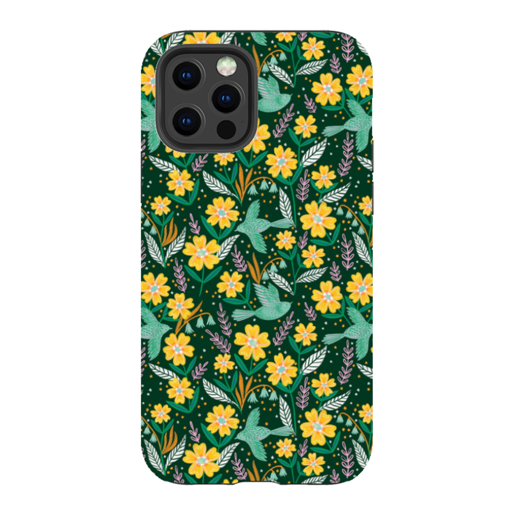 iPhone Tough Case - Sweet Birds Green By Lee Foster Wilson
