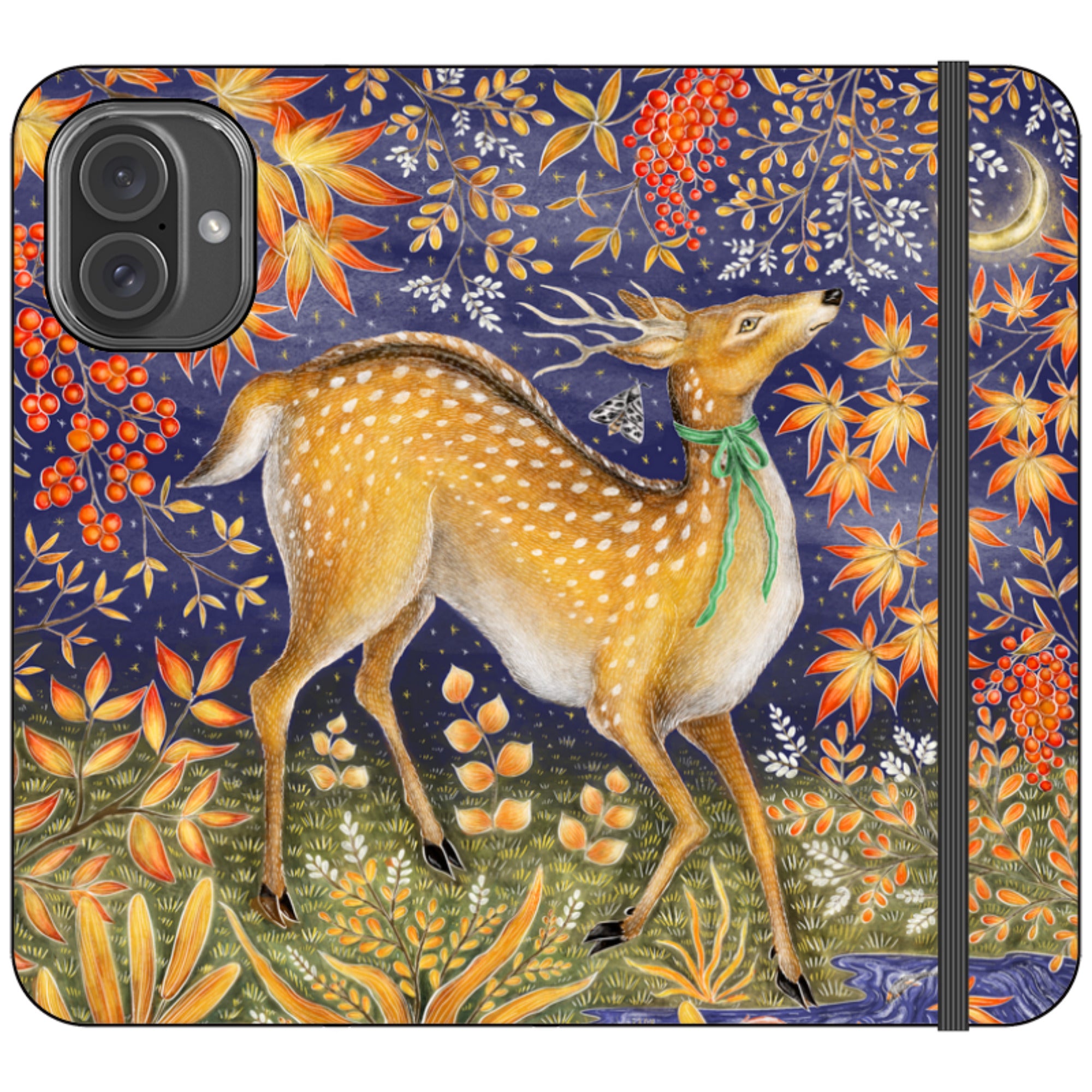 Autumn Deer Wallet Case By Catherine Rowe