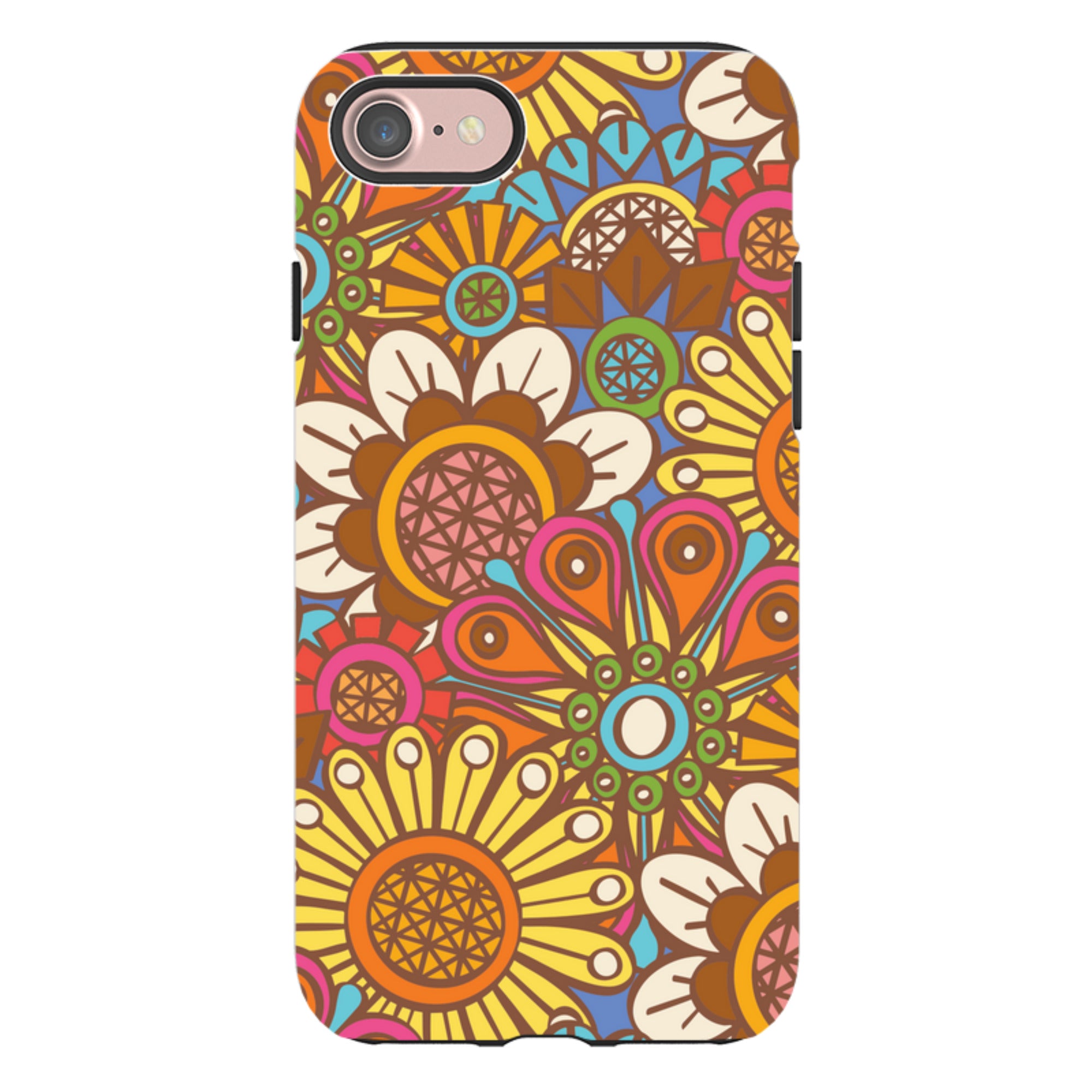 iPhone Tough Case - Retro Posy Brights By Amelia Bowman