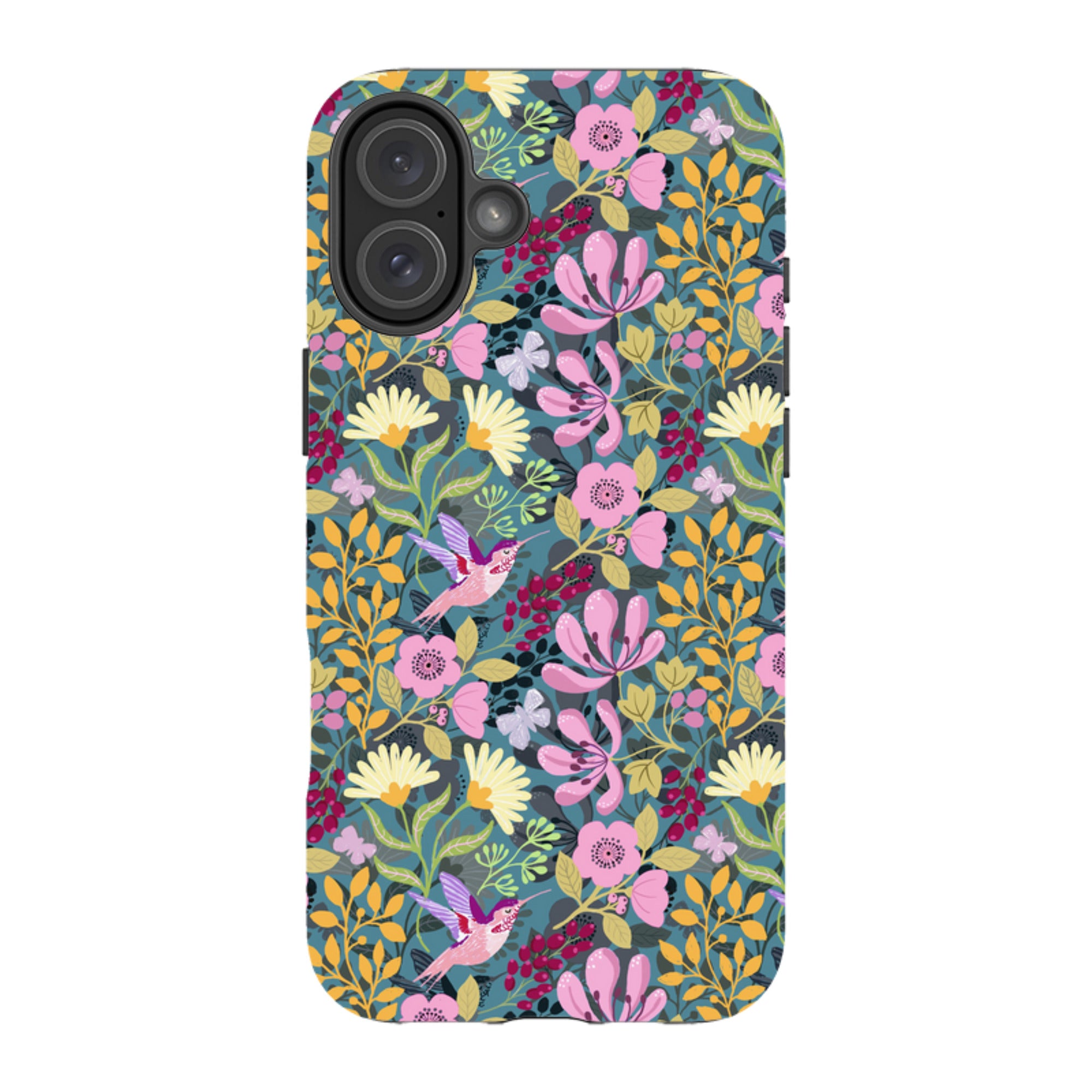 iPhone Tough Case - Hummingbird Pattern By Bex Parkin