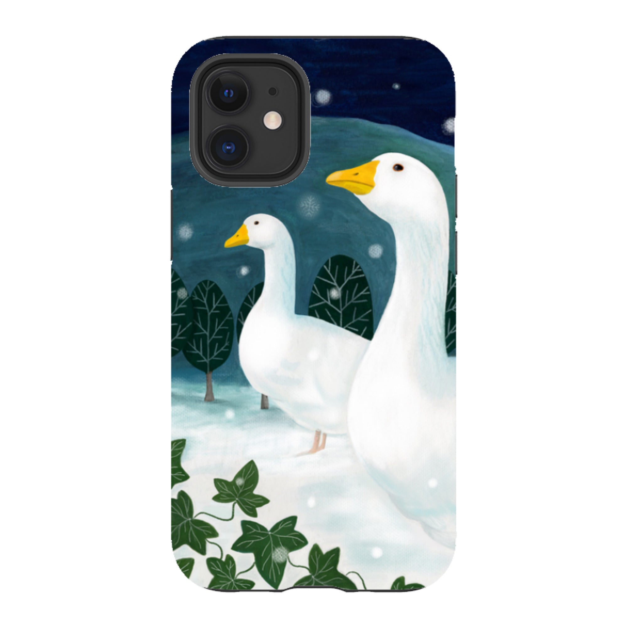 iPhone Tough Case - Winter Geese By Bex Parkin