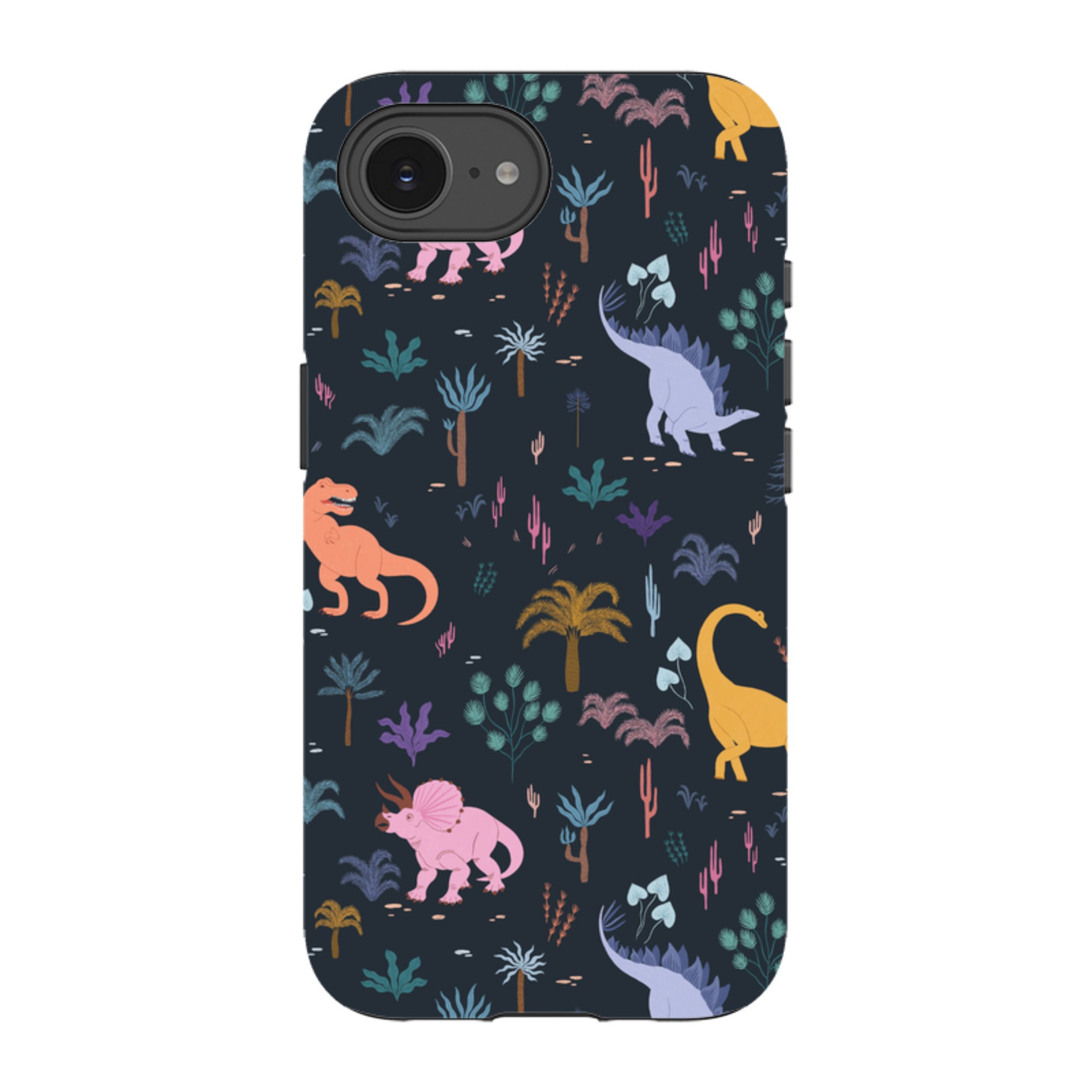 iPhone Tough Case - Dinosaur Pattern Dark By Meghann Rader