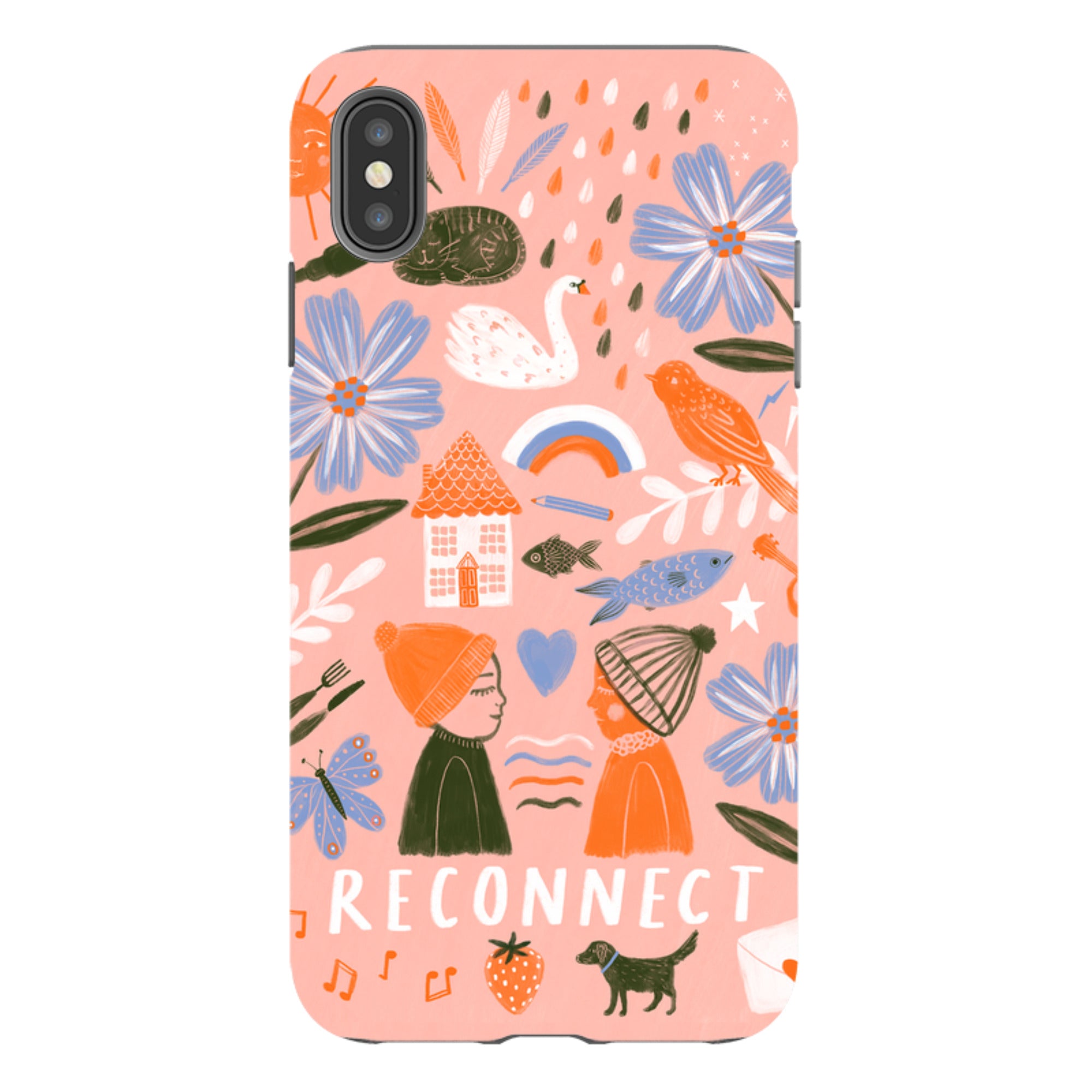 iPhone Tough Case - Reconnect Orange By Lee Foster Wilson