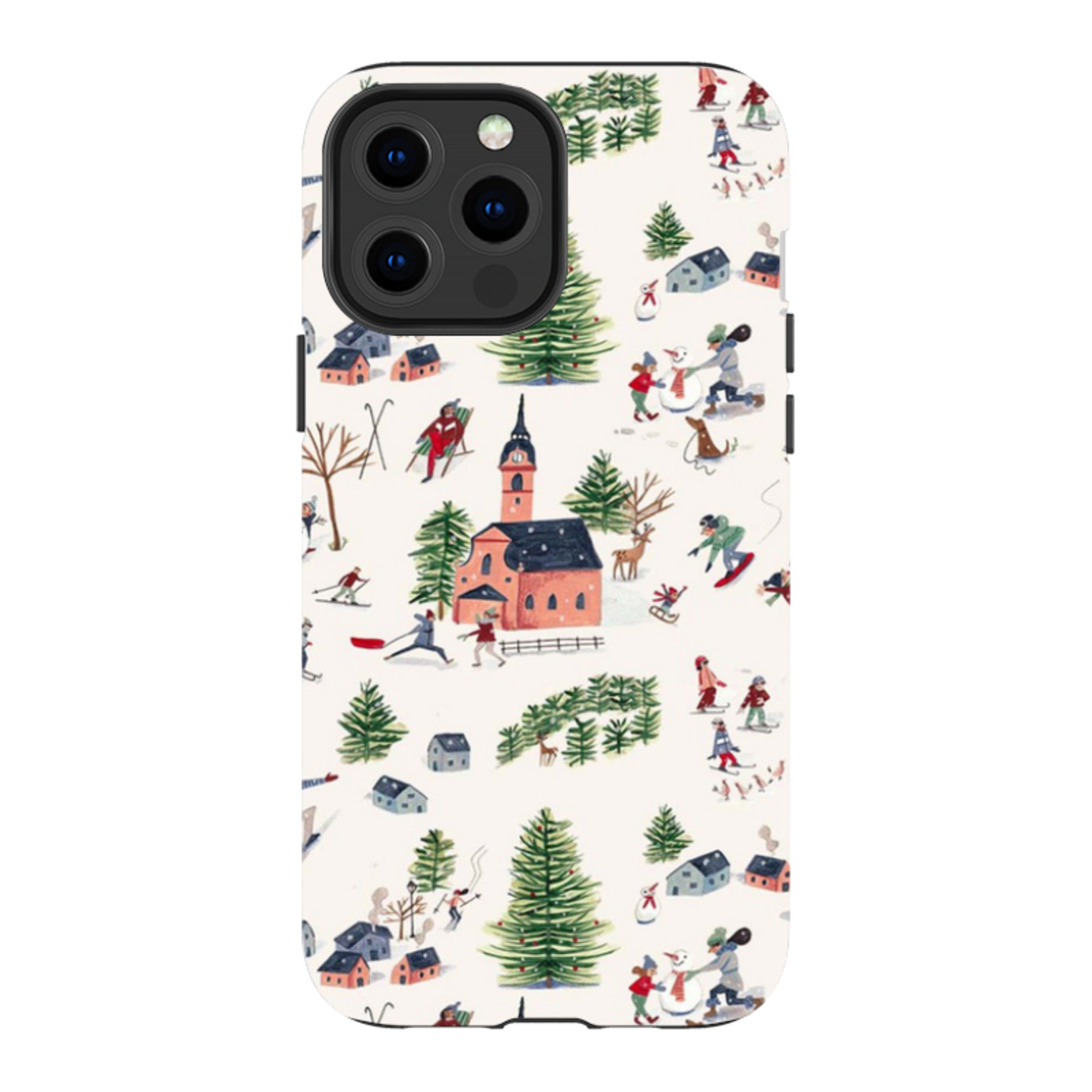 iPhone Tough Case - Skiing By Caroline Bonne Muller