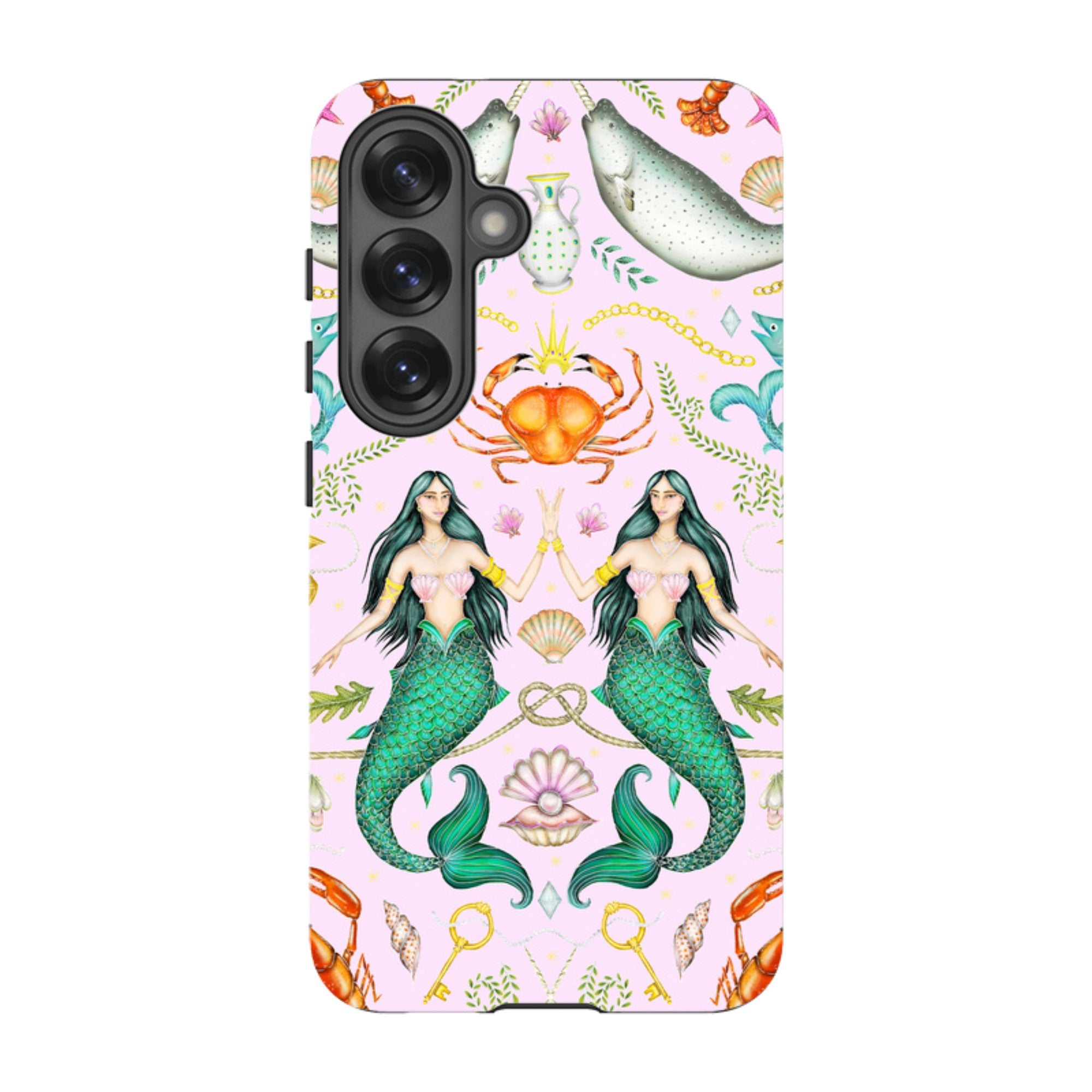 Samsung Tough Case - Tritons Treasure Pink By Catherine Rowe